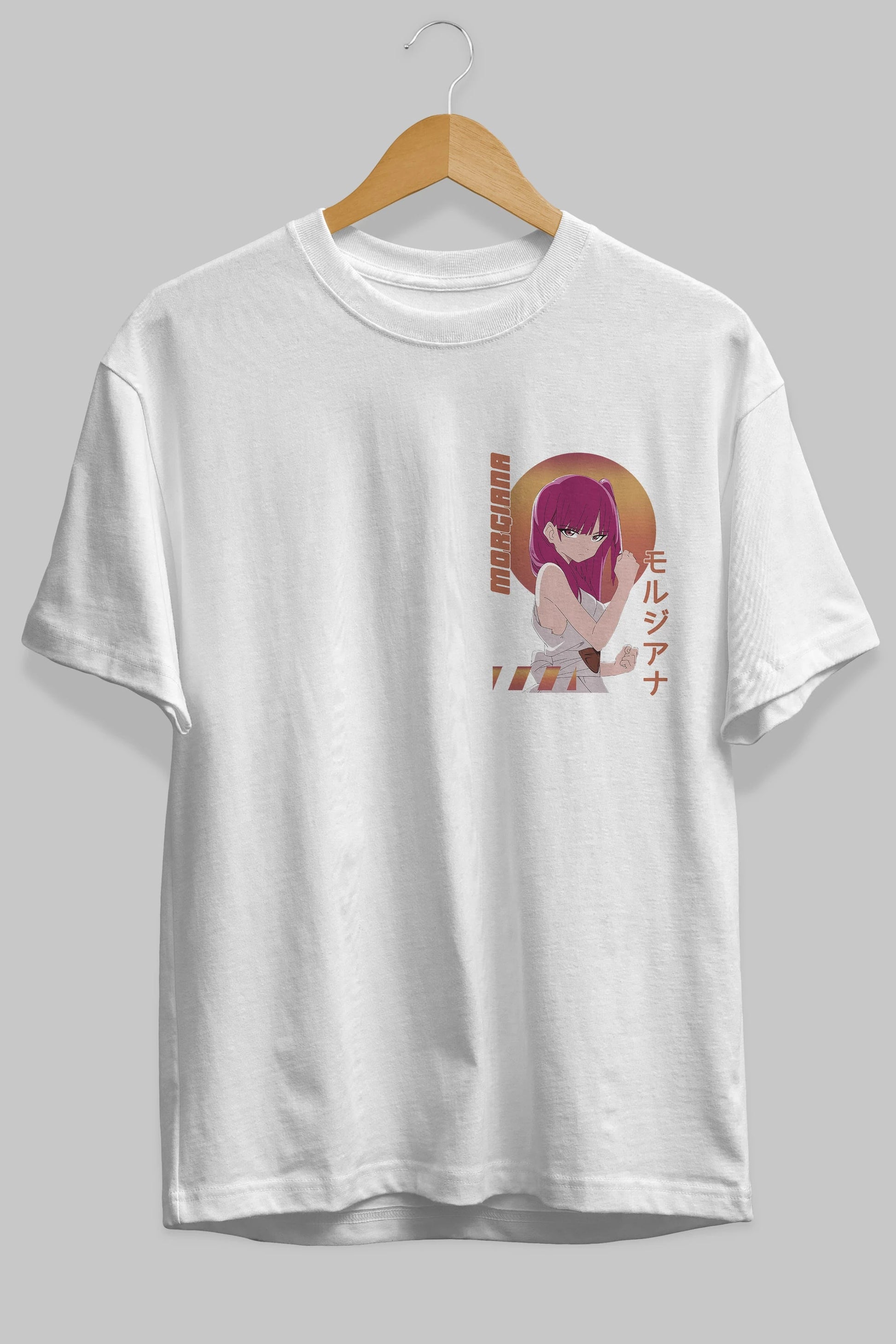 Morgiana 5 Ön Sol Baskılı Oversize t-shirt Erkek Kadın Unisex %100 Pamuk Bisiklet Yaka tişort