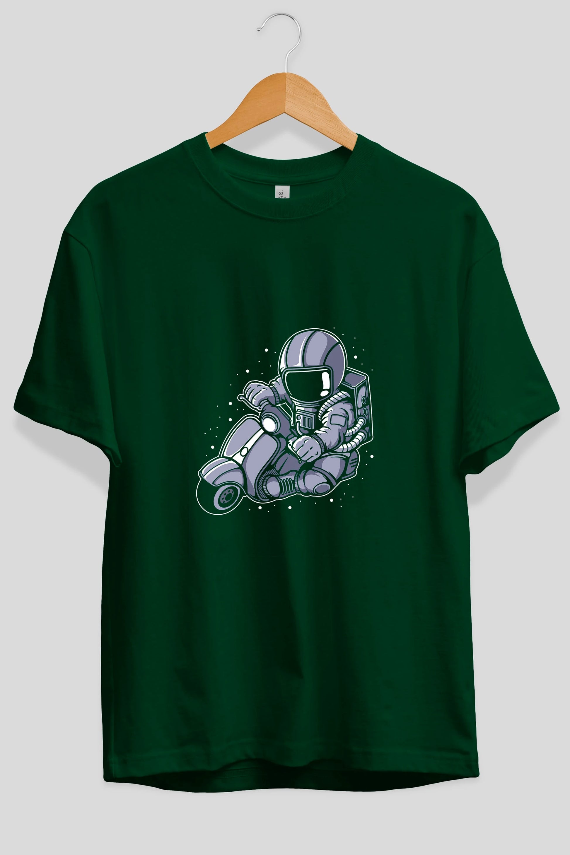 Astronaut Scooter (2) Ön Baskılı Oversize t-shirt Erkek Kadın Unisex