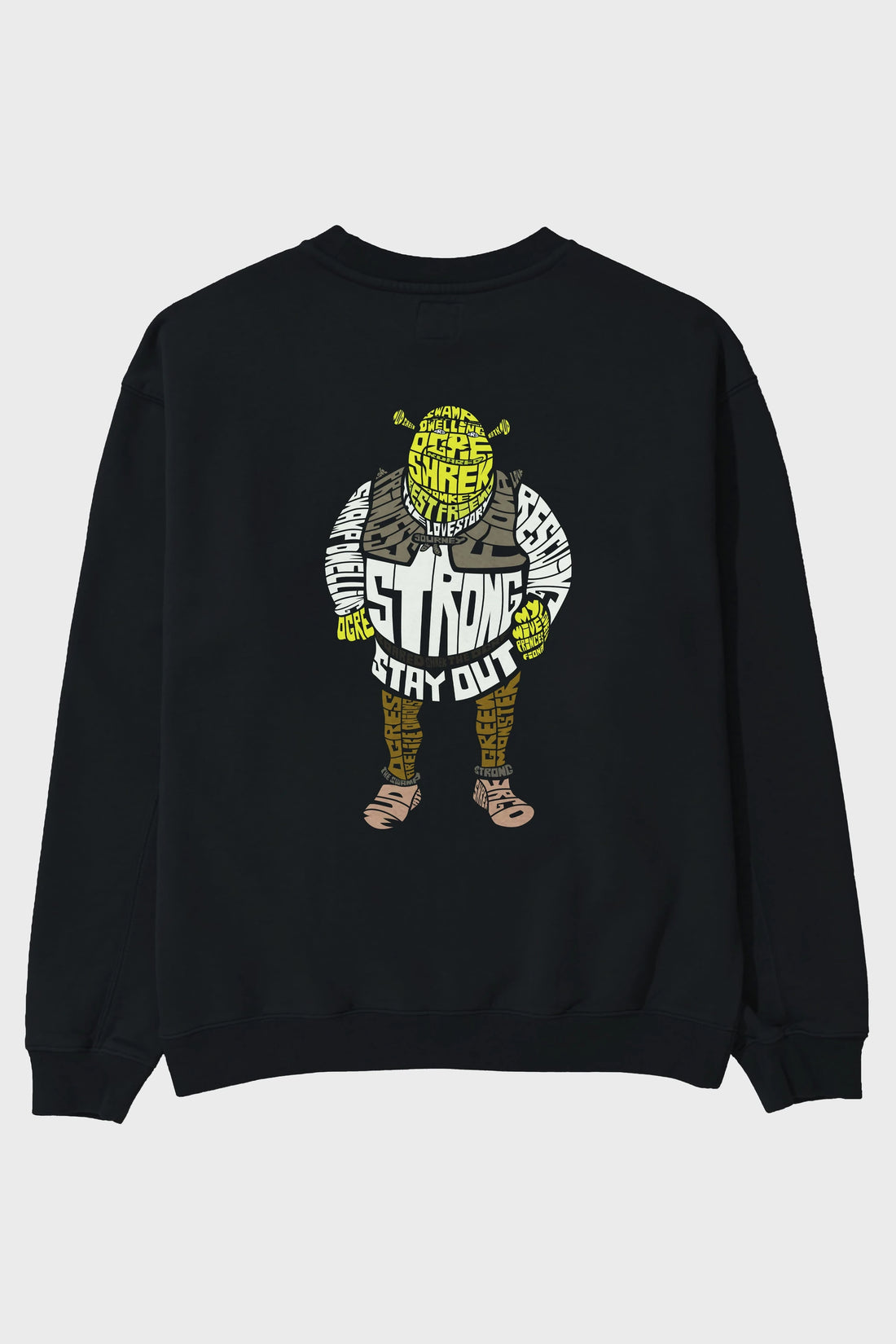 Shrek Arka Baskılı Oversize Sweatshirt Erkek Kadın Unisex