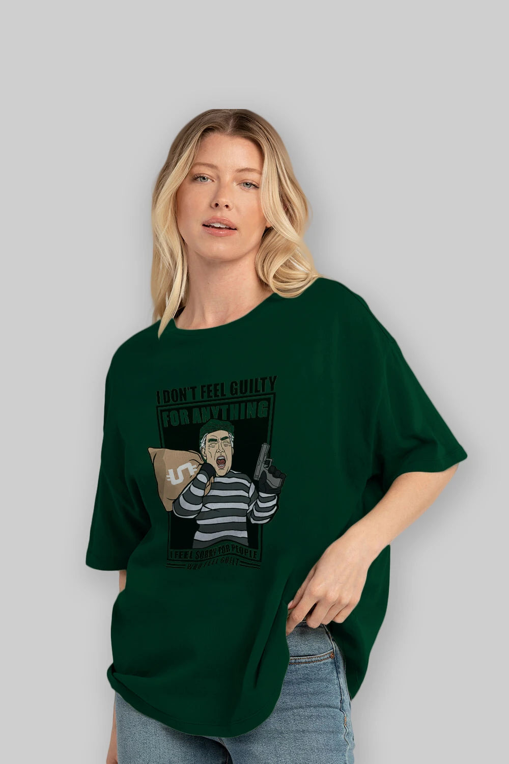 Criminal Trump Ön Baskılı Oversize t-shirt Erkek Kadın Unisex %100 Pamuk tişort