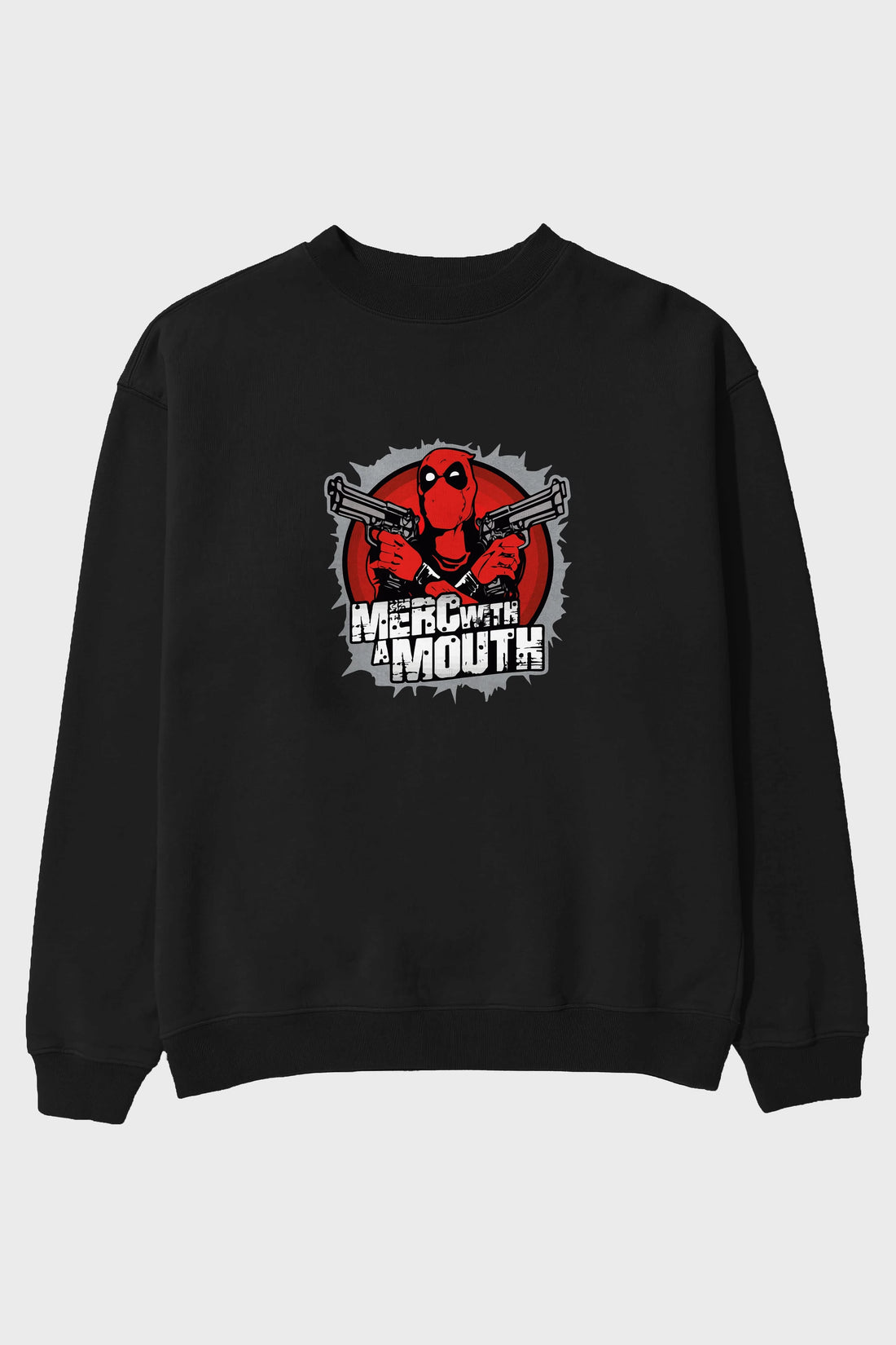 Deadpool (13) Ön Baskılı Oversize Sweatshirt Erkek Kadın Unisex