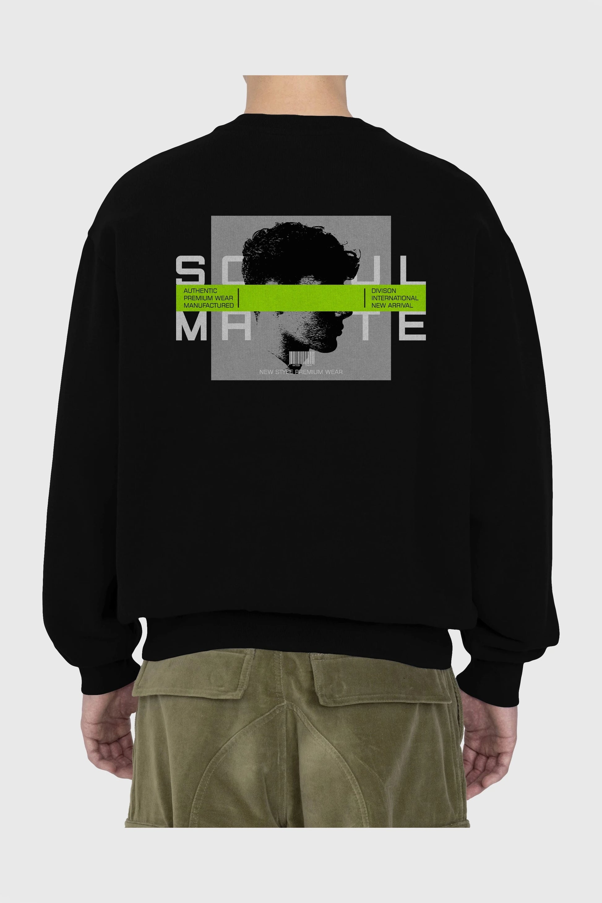 Soul Mate Arka Baskılı Oversize Sweatshirt Erkek Kadın Unisex