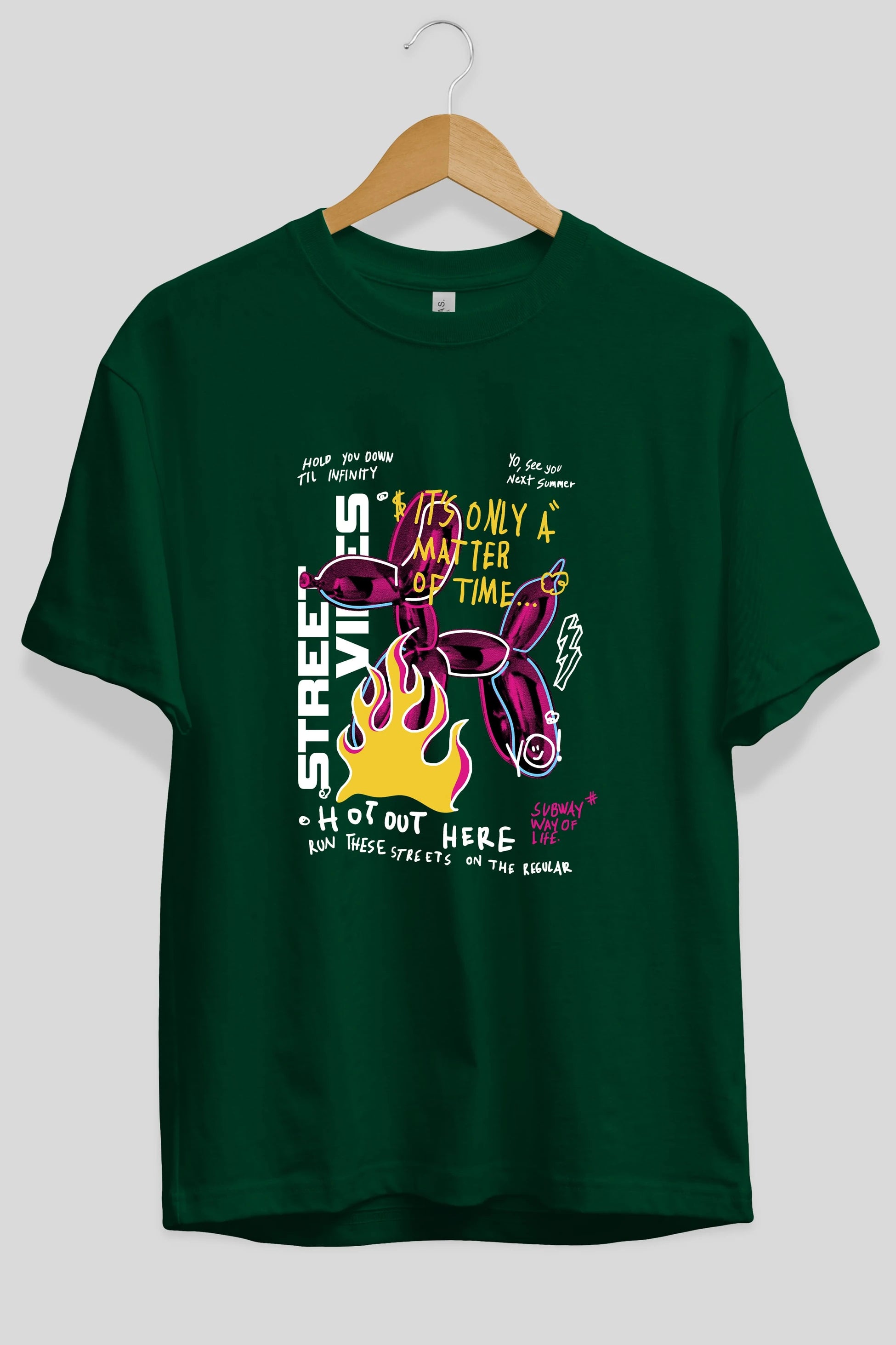 Street Vibes Ön Baskılı Oversize t-shirt Erkek Kadın Unisex