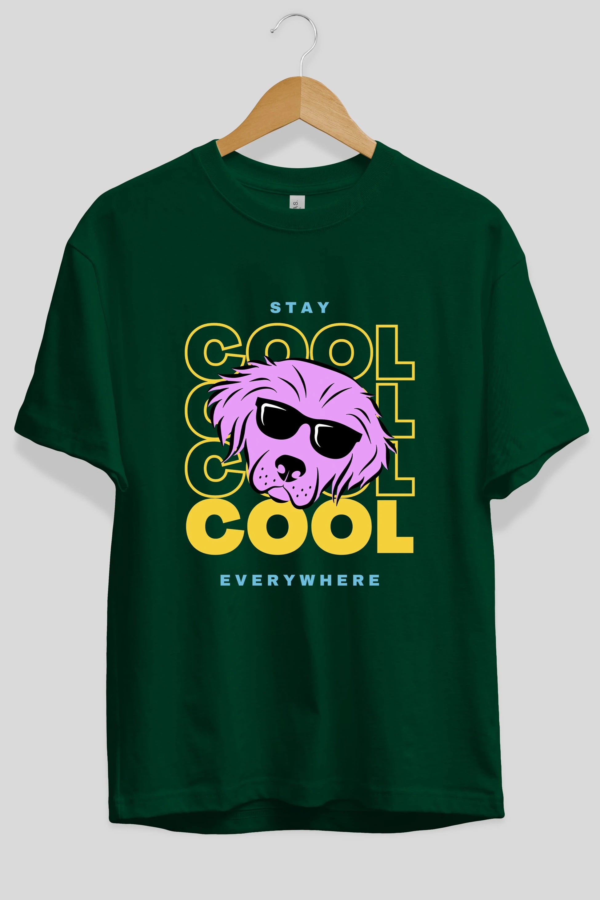 Cool Dog 2 Ön Baskılı Oversize t-shirt Erkek Kadın Unisex