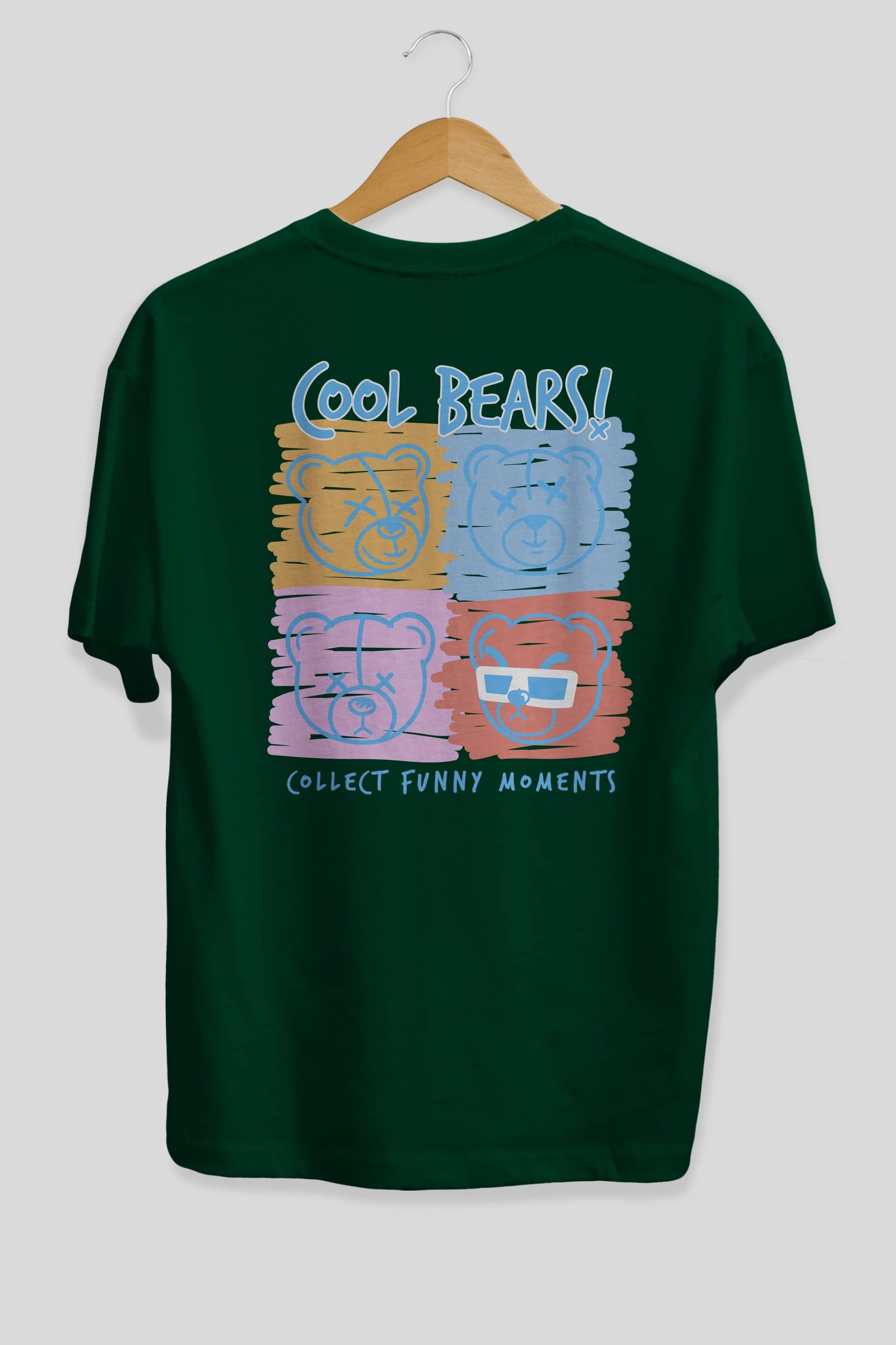 Cool Bears Arka Baskılı Oversize t-shirt Erkek Kadın Unisex