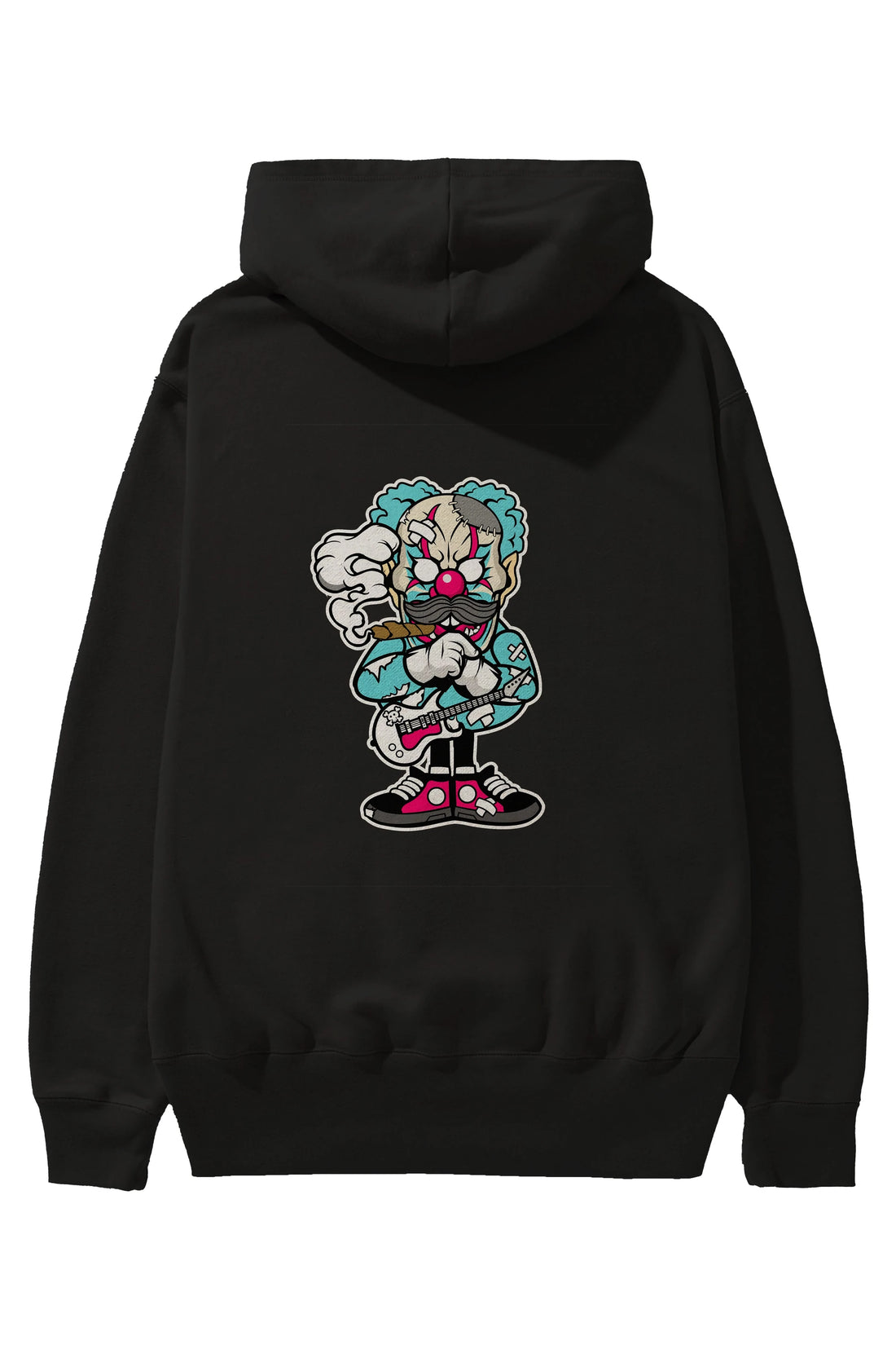 Clown Monster Arka Baskılı Hoodie Oversize Kapüşonlu Sweatshirt Erkek Kadın Unisex
