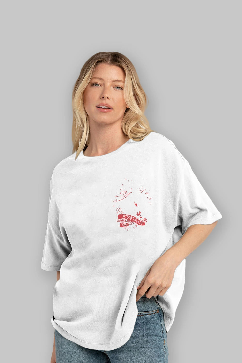 Venom (11) Ön Sol Baskılı Oversize t-shirt Erkek Kadın Unisex %100 Pamuk Bisiklet Yaka tişort