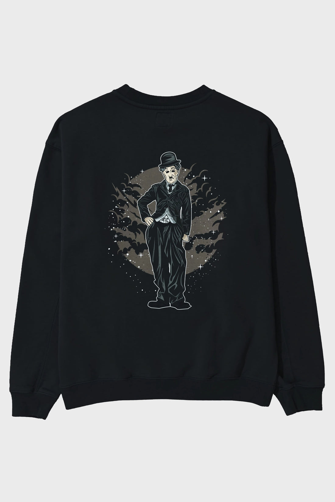 CHAPLIN Arka Baskılı Oversize Sweatshirt Erkek Kadın Unisex
