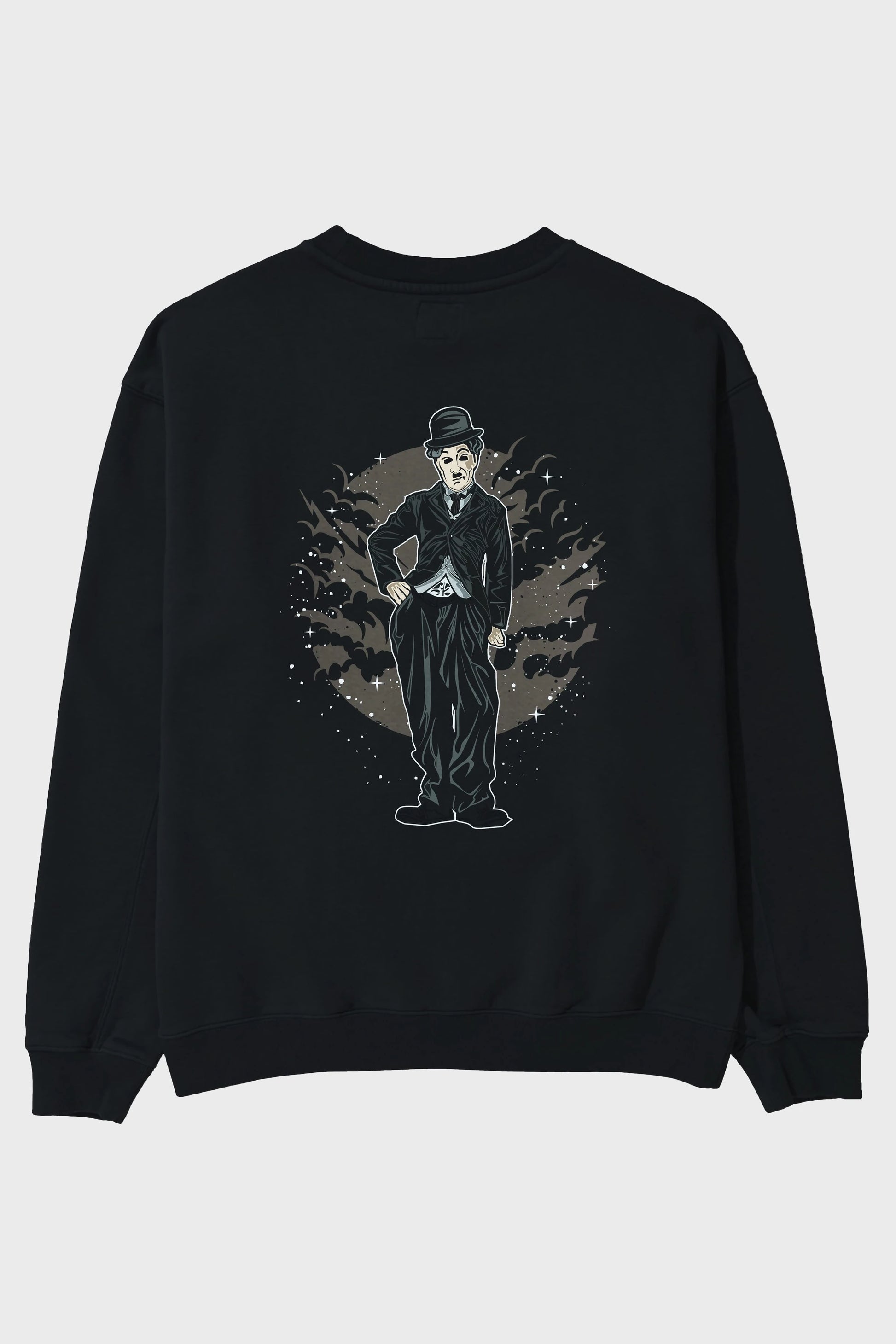 CHAPLIN Arka Baskılı Oversize Sweatshirt Erkek Kadın Unisex