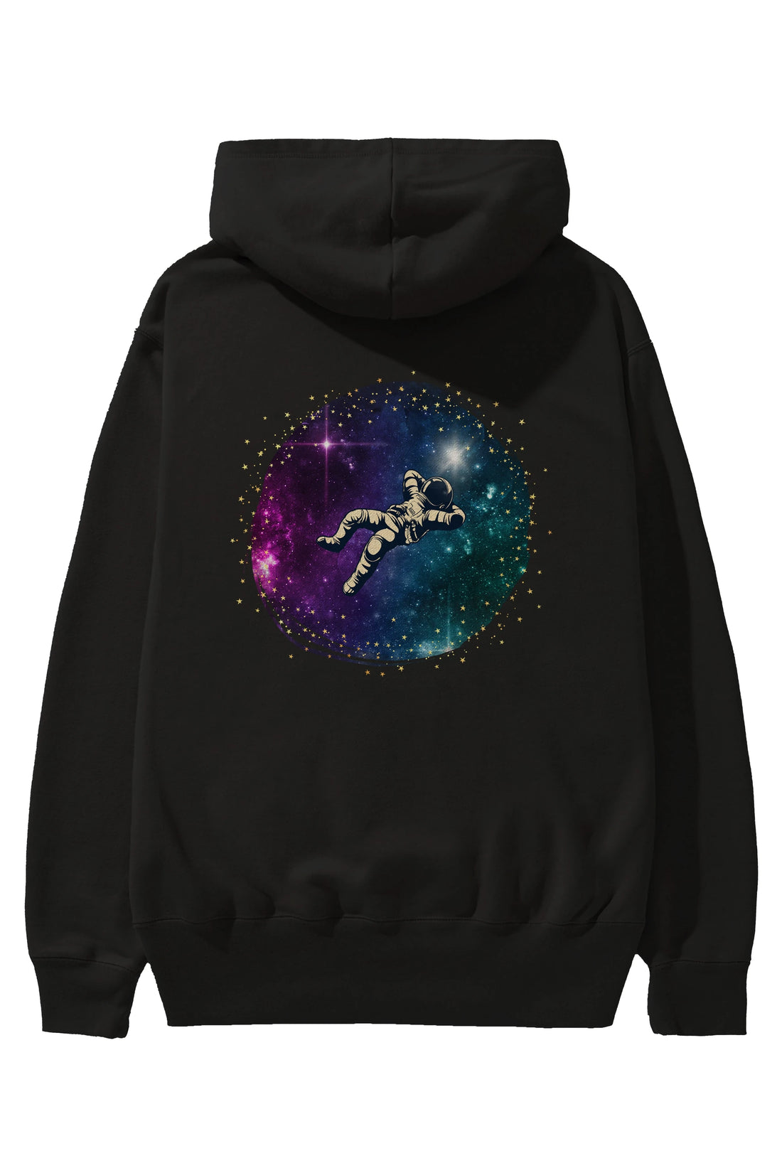Astronaut in the Galaxy Arka Baskılı Oversize Hoodie Kapüşonlu Sweatshirt Erkek Kadın Unisex