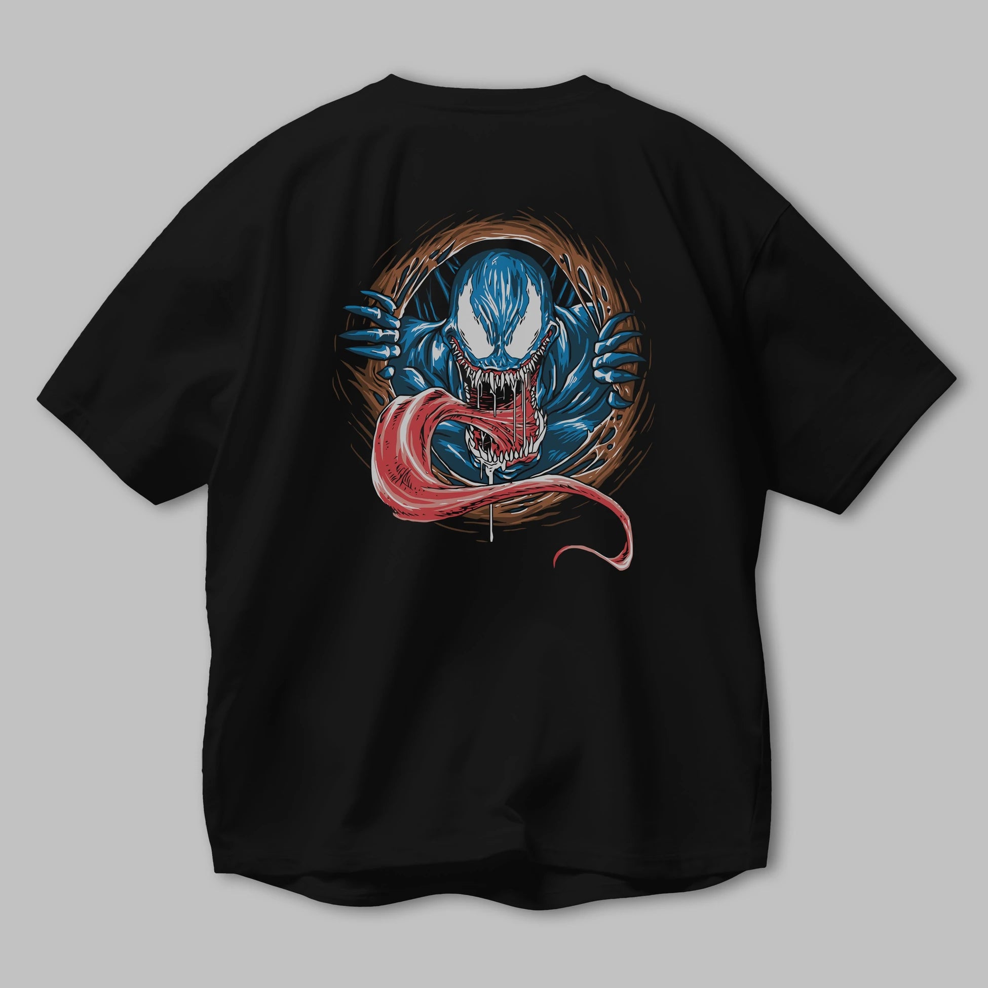 Venom (7) Arka Baskılı Oversize t-shirt Erkek Kadın Unisex %100 Pamuk Bisiklet Yaka tişort