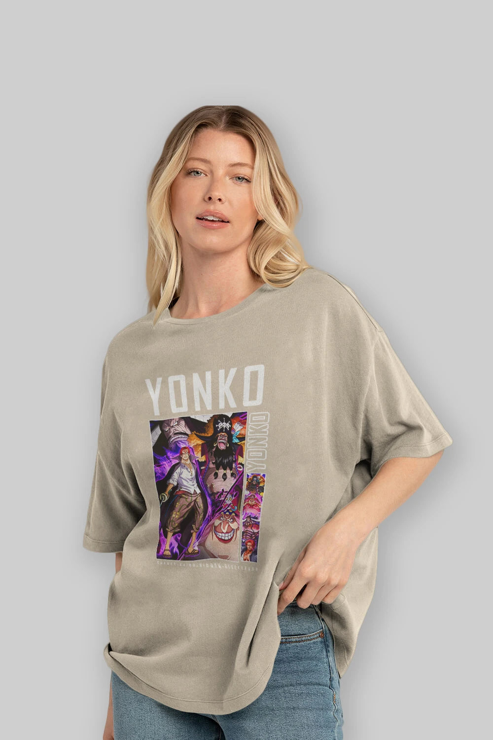 Yonko Anime Ön Baskılı Oversize t-shirt Erkek Kadın Unisex