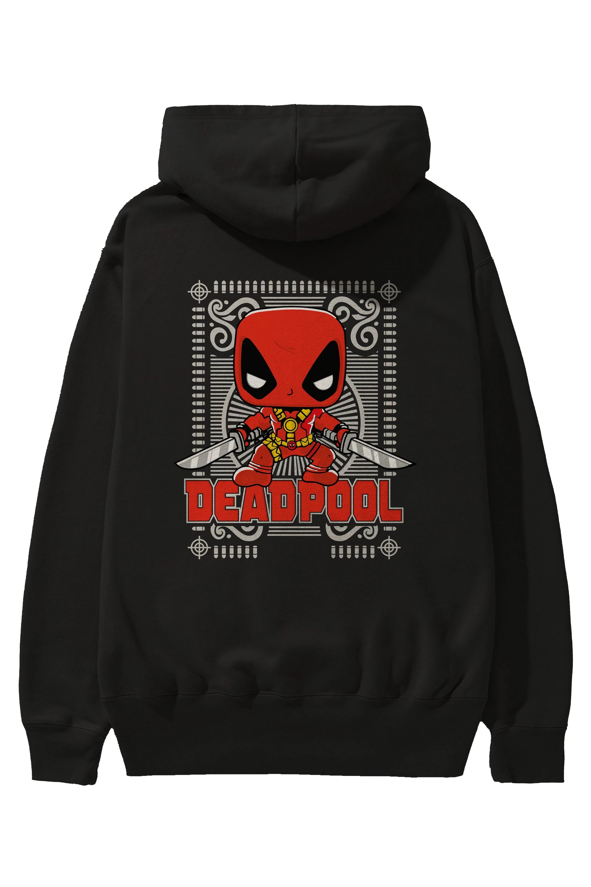 Deadpool (17) Arka Baskılı Hoodie Oversize Kapüşonlu Sweatshirt Erkek Kadın Unisex