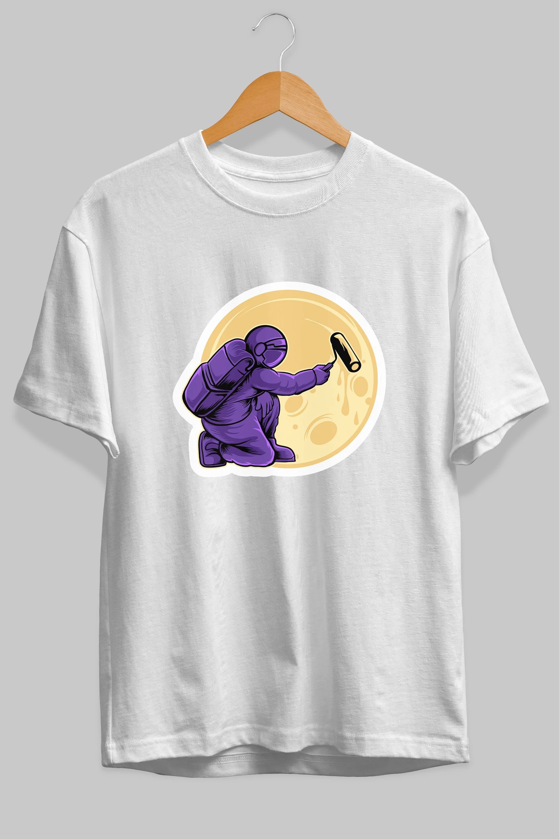Astropaint Sticker Ön Baskılı Oversize t-shirt Erkek Kadın Unisex