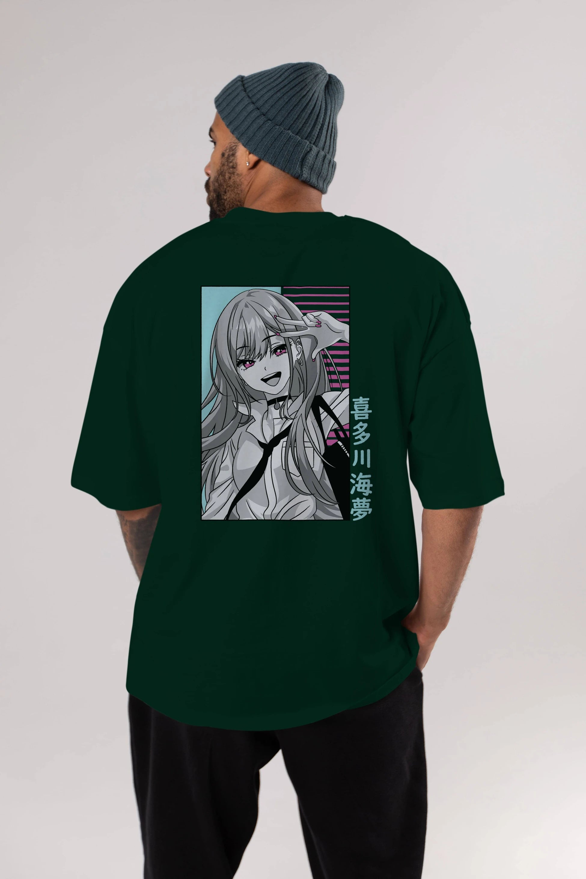 Marin Kitagawa 1 Anime Arka Baskılı Oversize t-shirt Erkek Kadın Unisex