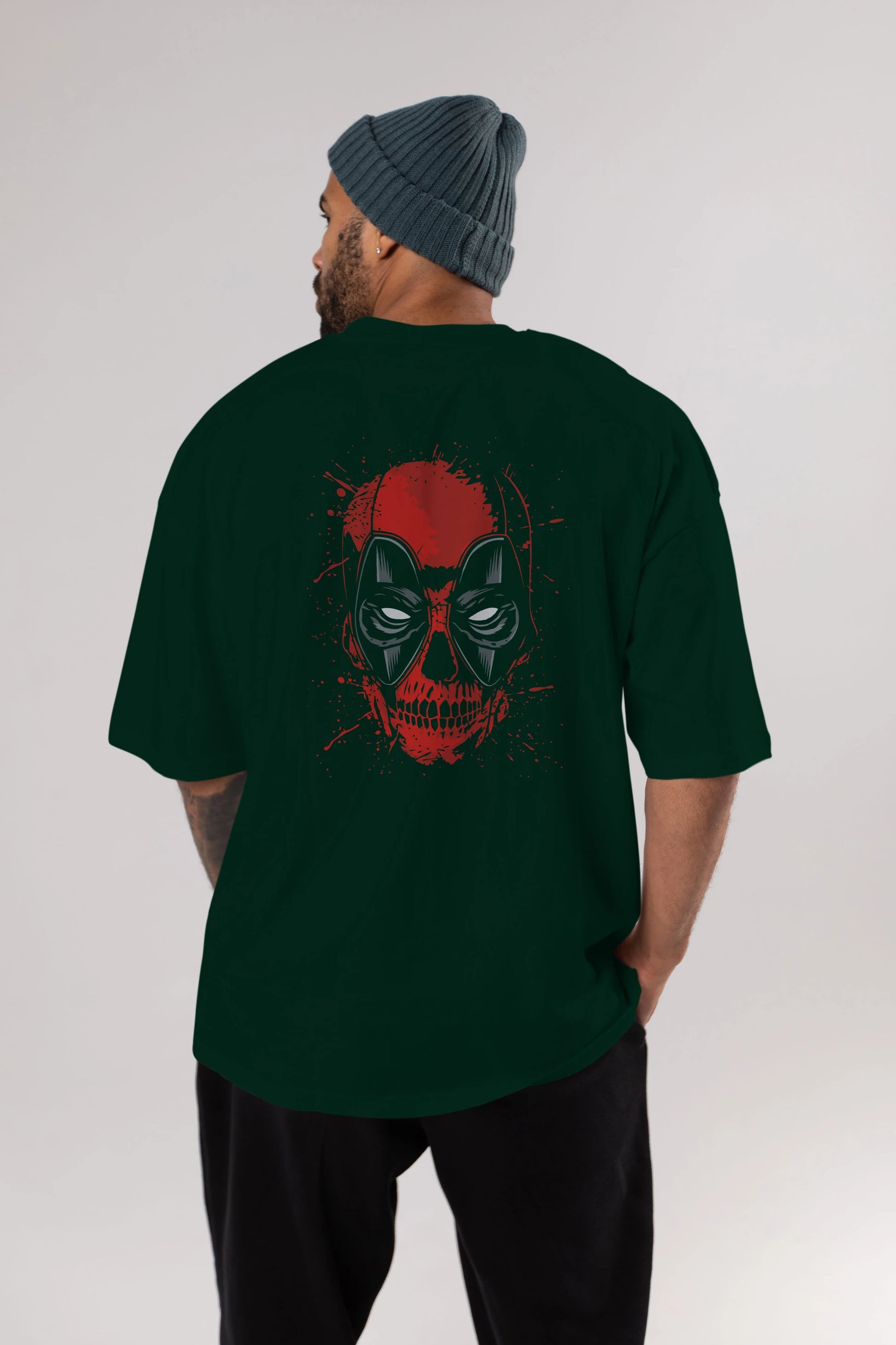 Deadpool (3) Arka Baskılı Oversize t-shirt Erkek Kadın Unisex %100 Pamuk Bisiklet Yaka tişort