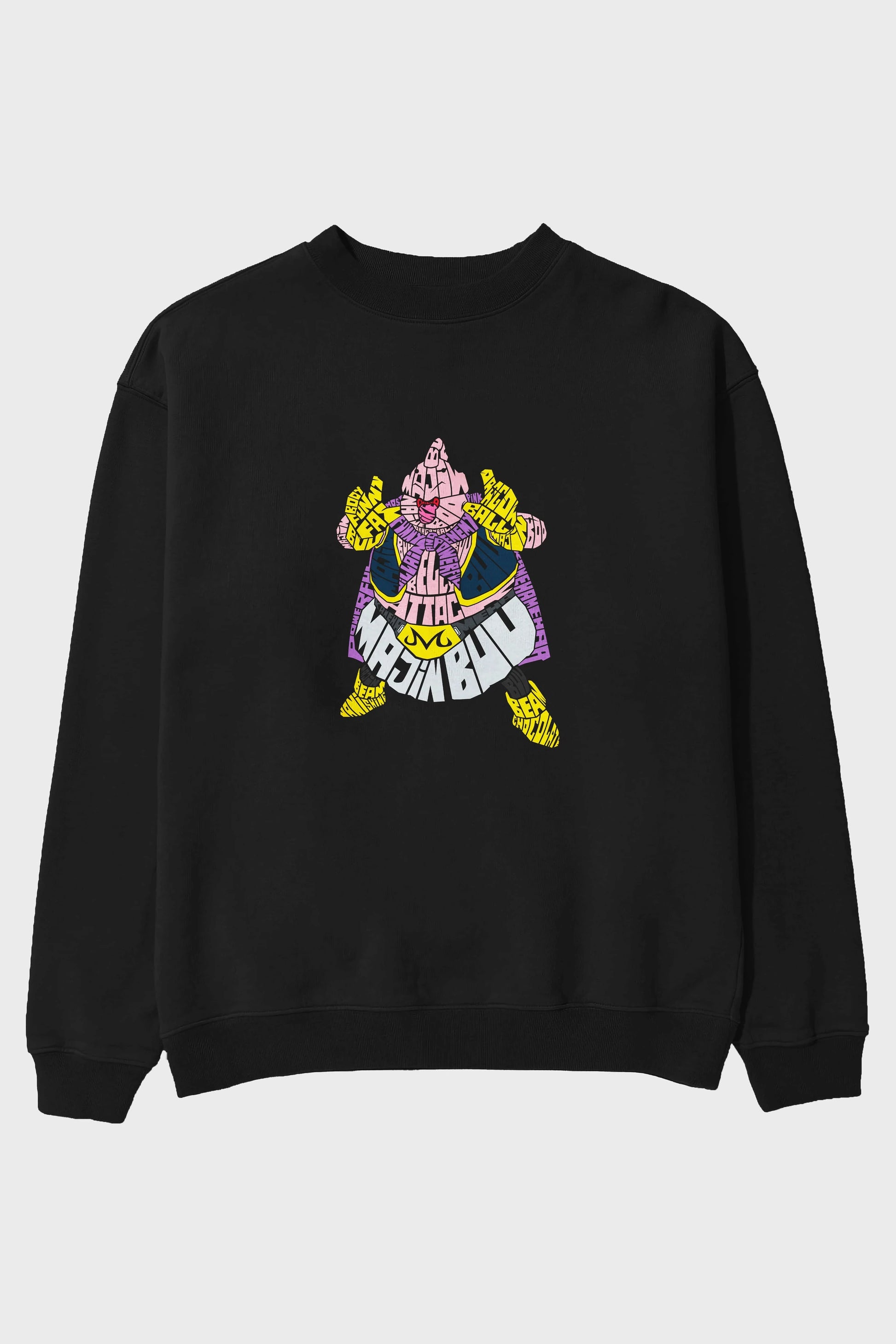 Majin Buu Ön Baskılı Oversize Sweatshirt Erkek Kadın Unisex