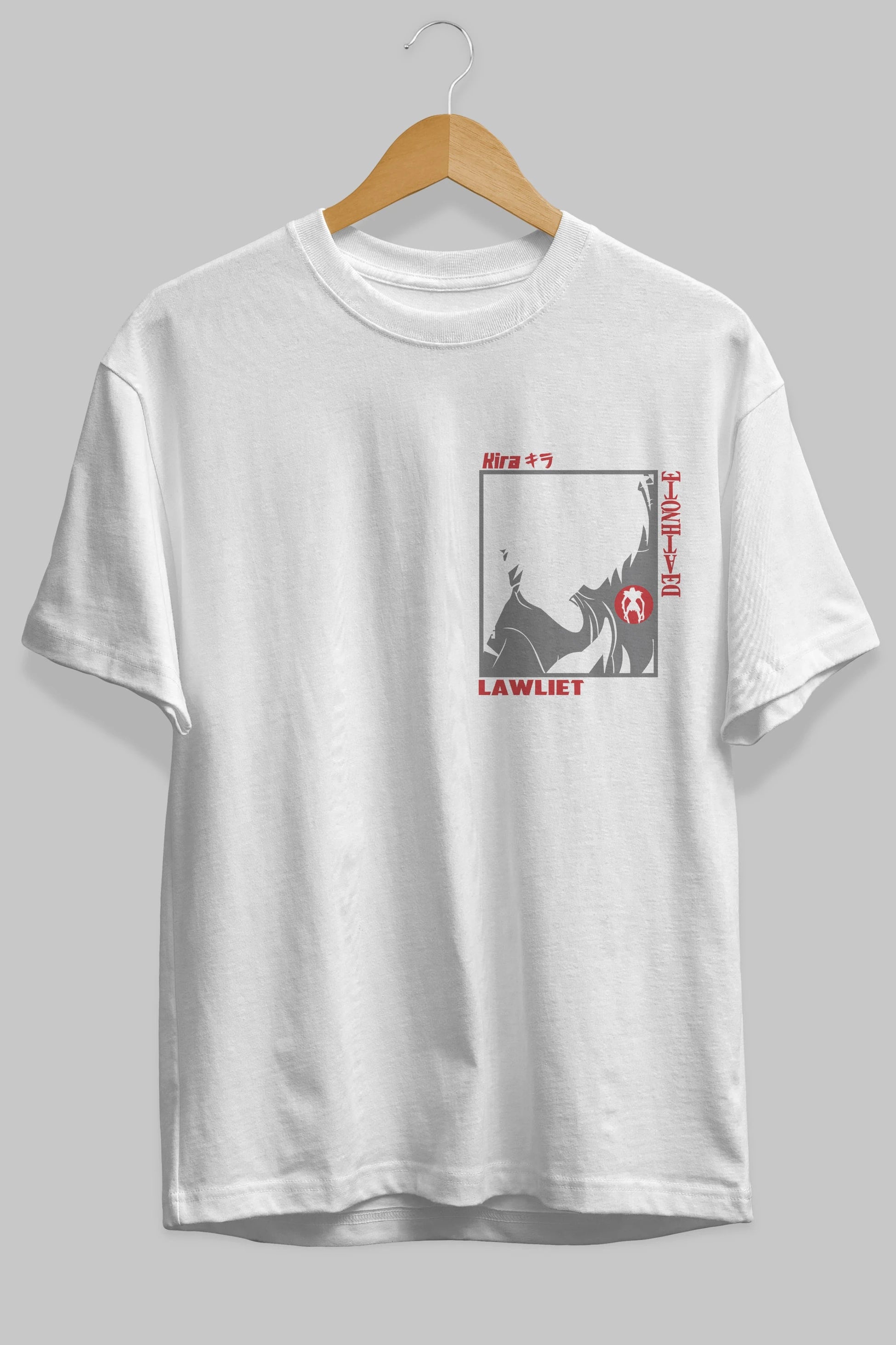DEATH NOTE Ön Sol Baskılı Oversize t-shirt Erkek Kadın Unisex %100 Pamuk Bisiklet Yaka tişort