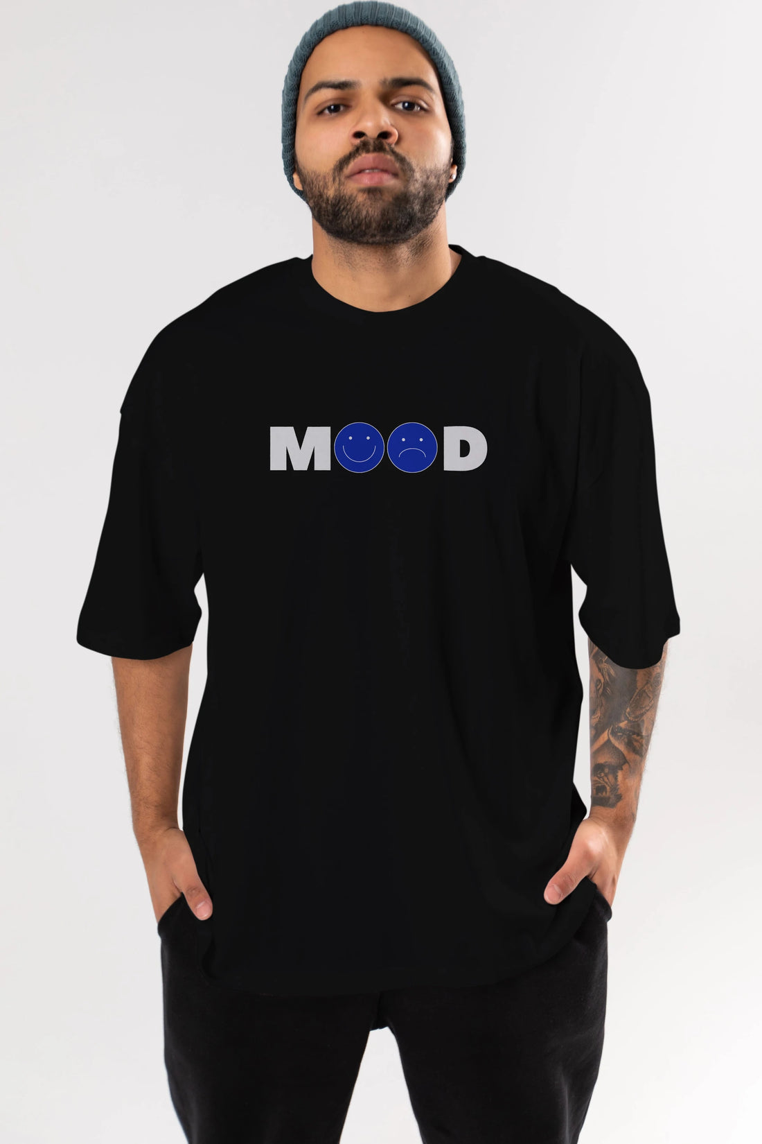 Mood Ön Baskılı Oversize t-shirt Erkek Kadın Unisex