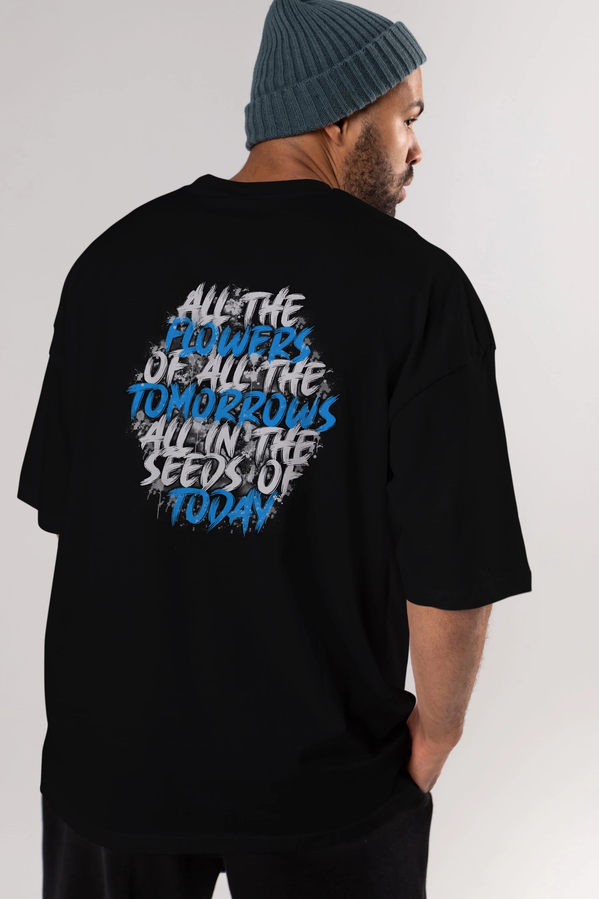 All The Flowers Of All The Tomorrows Arka Baskılı Oversize t-shirt Erkek Kadın Unisex