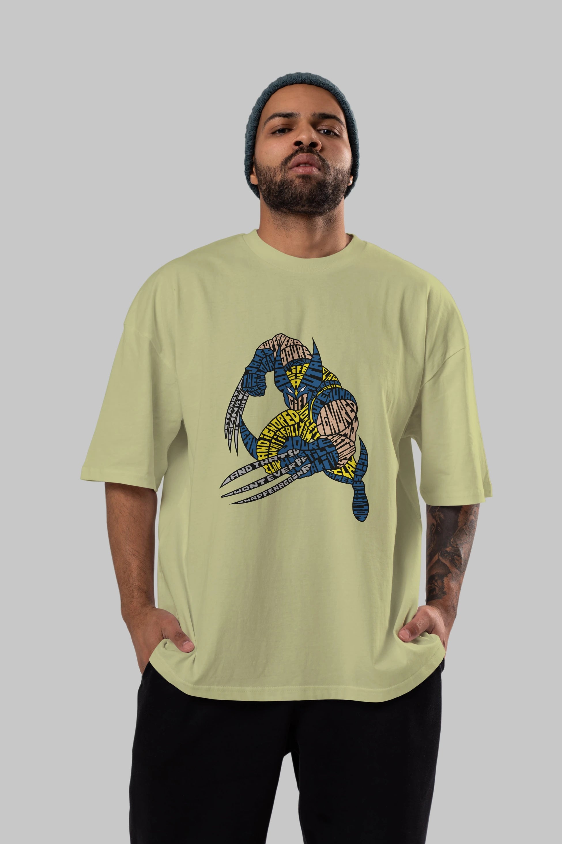 Logan Ön Baskılı Oversize t-shirt %100 pamuk Erkek Kadın Unisex