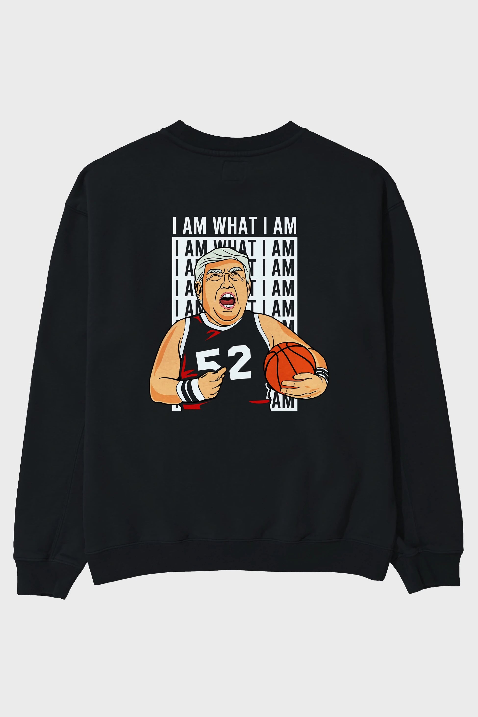 Trump Basketball Arka Baskılı Oversize Sweatshirt Erkek Kadın Unisex