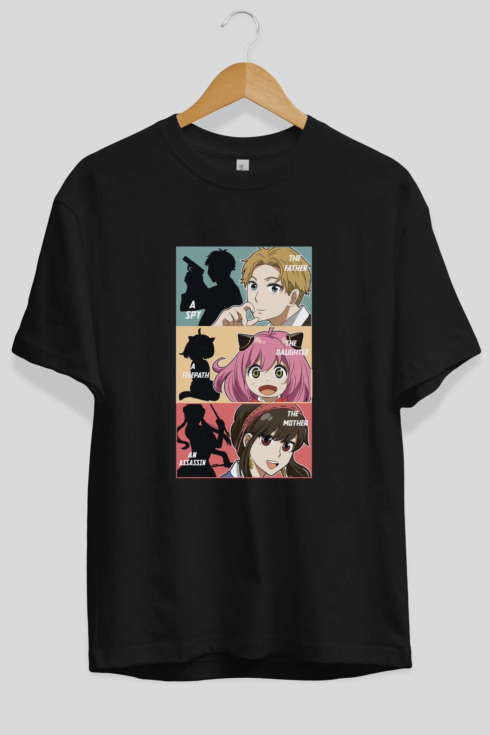 SPY X FAMILY Anime Ön Baskılı Oversize t-shirt %100 pamuk Erkek Kadın Unisex