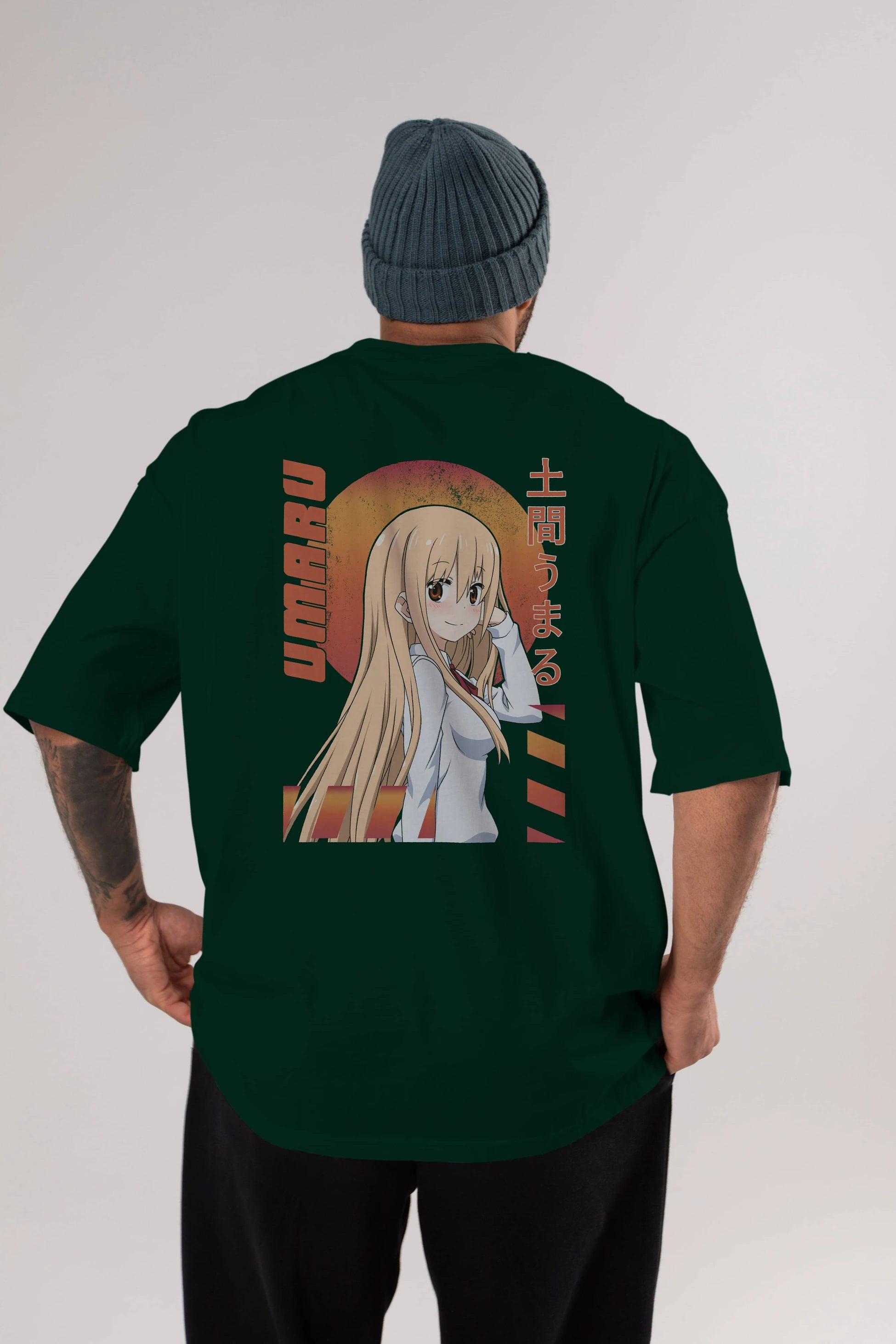 Umaru Doma 5 Anime Arka Baskılı Oversize t-shirt Erkek Kadın Unisex