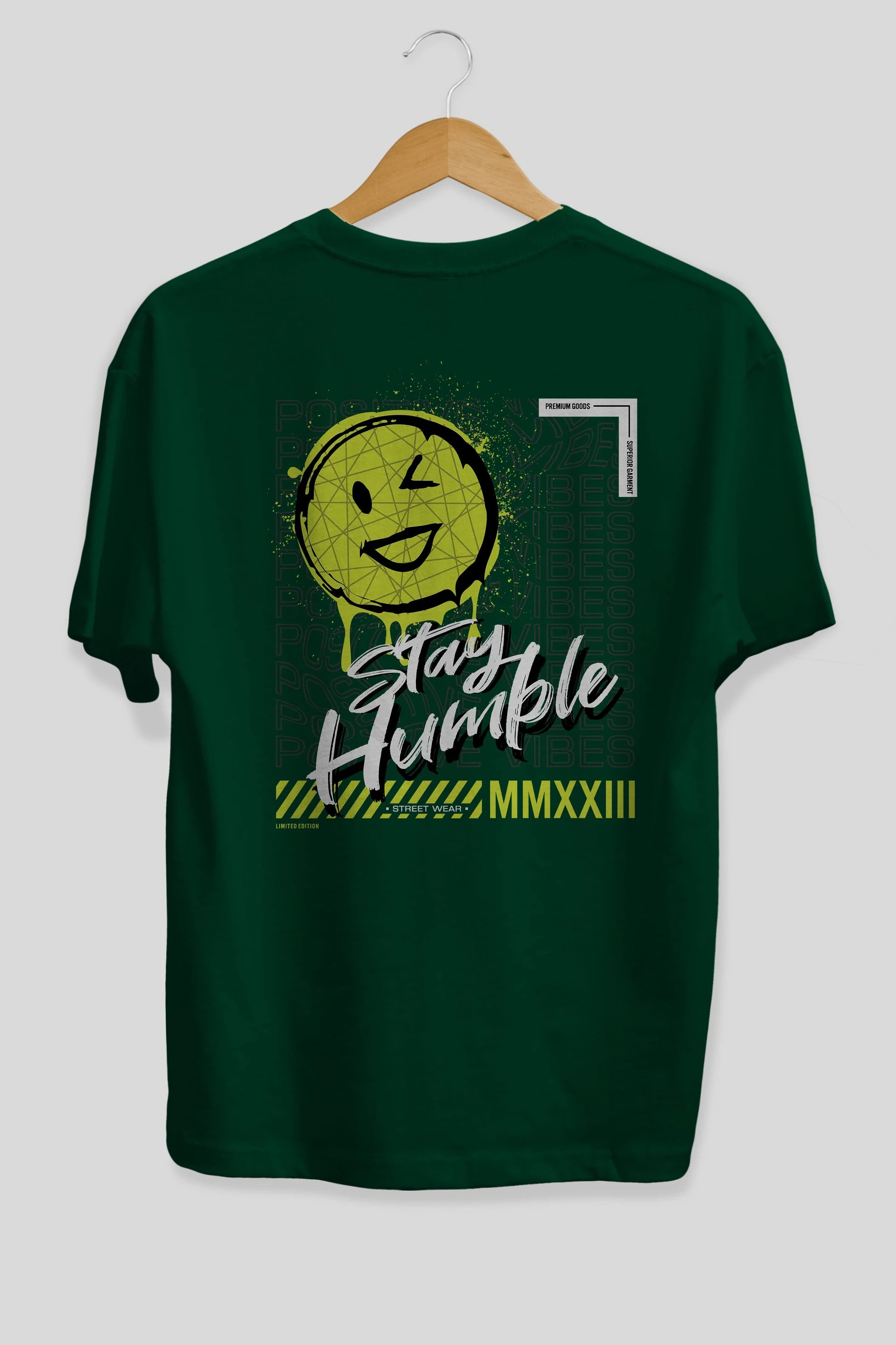 Stay Humble Arka Baskılı Oversize t-shirt Erkek Kadın Unisex