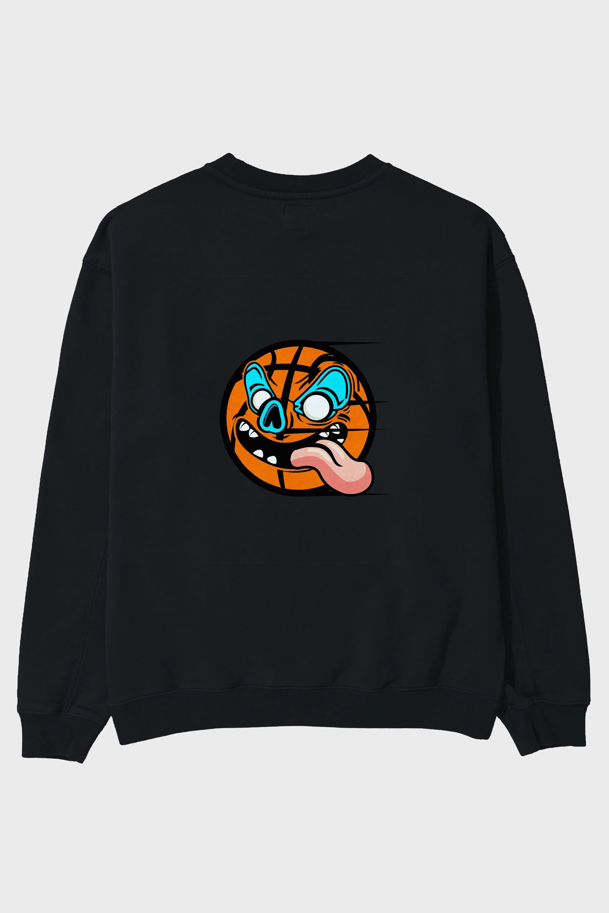 Basketball Arka Baskılı Oversize Sweatshirt Erkek Kadın Unisex