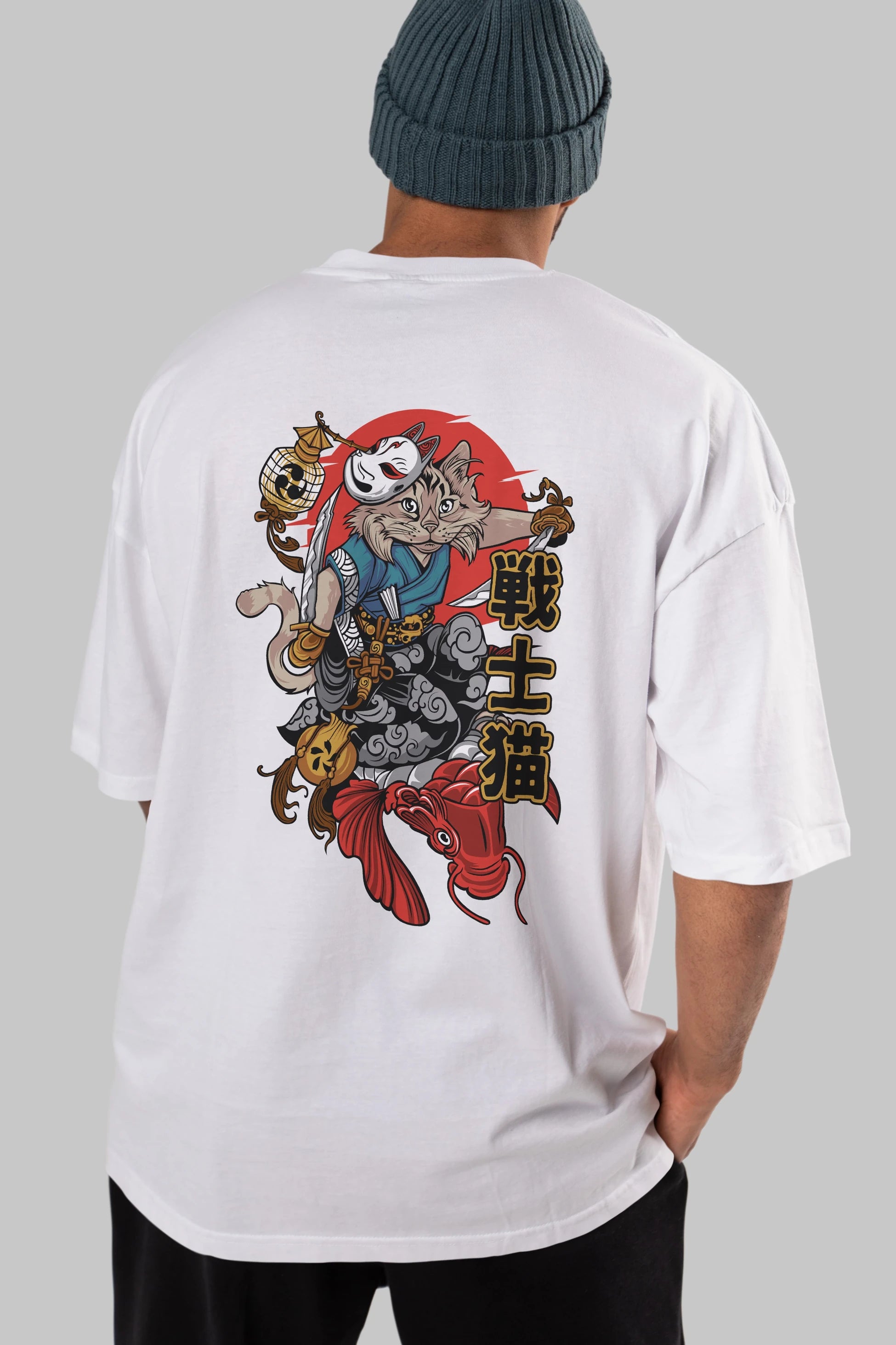 TRIBAL (2) Anime Arka Baskılı Oversize t-shirt Erkek Kadın Unisex