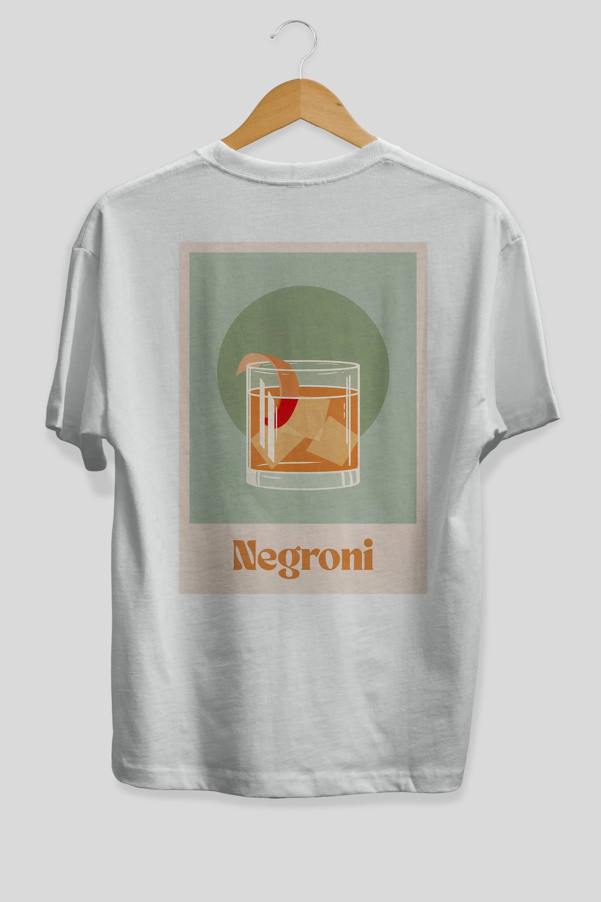 Negroni 5 Arka Baskılı Oversize t-shirt Erkek Kadın Unisex %100 Pamuk Bisiklet Yaka tişort