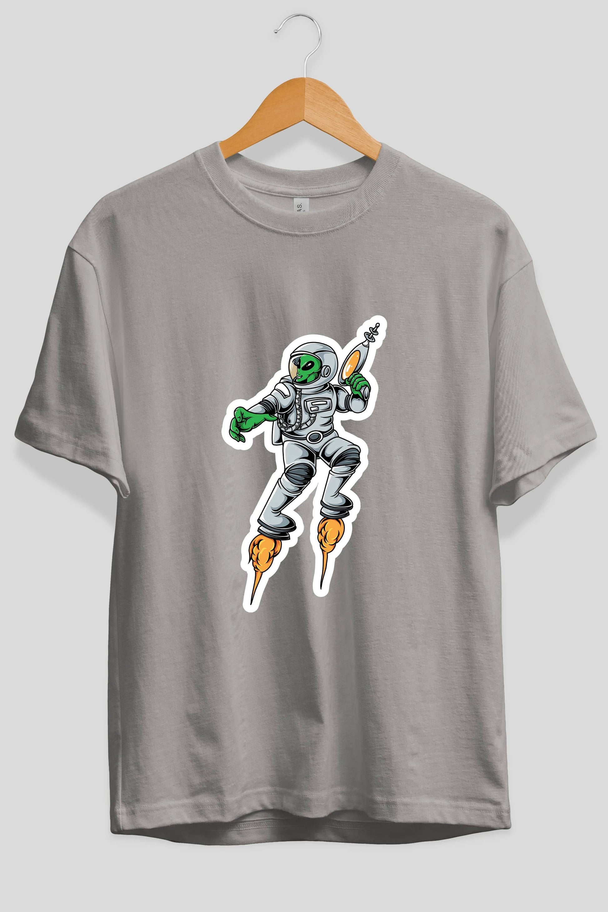 Alien Wars Sticker Ön Baskılı Oversize t-shirt Erkek Kadın Unisex