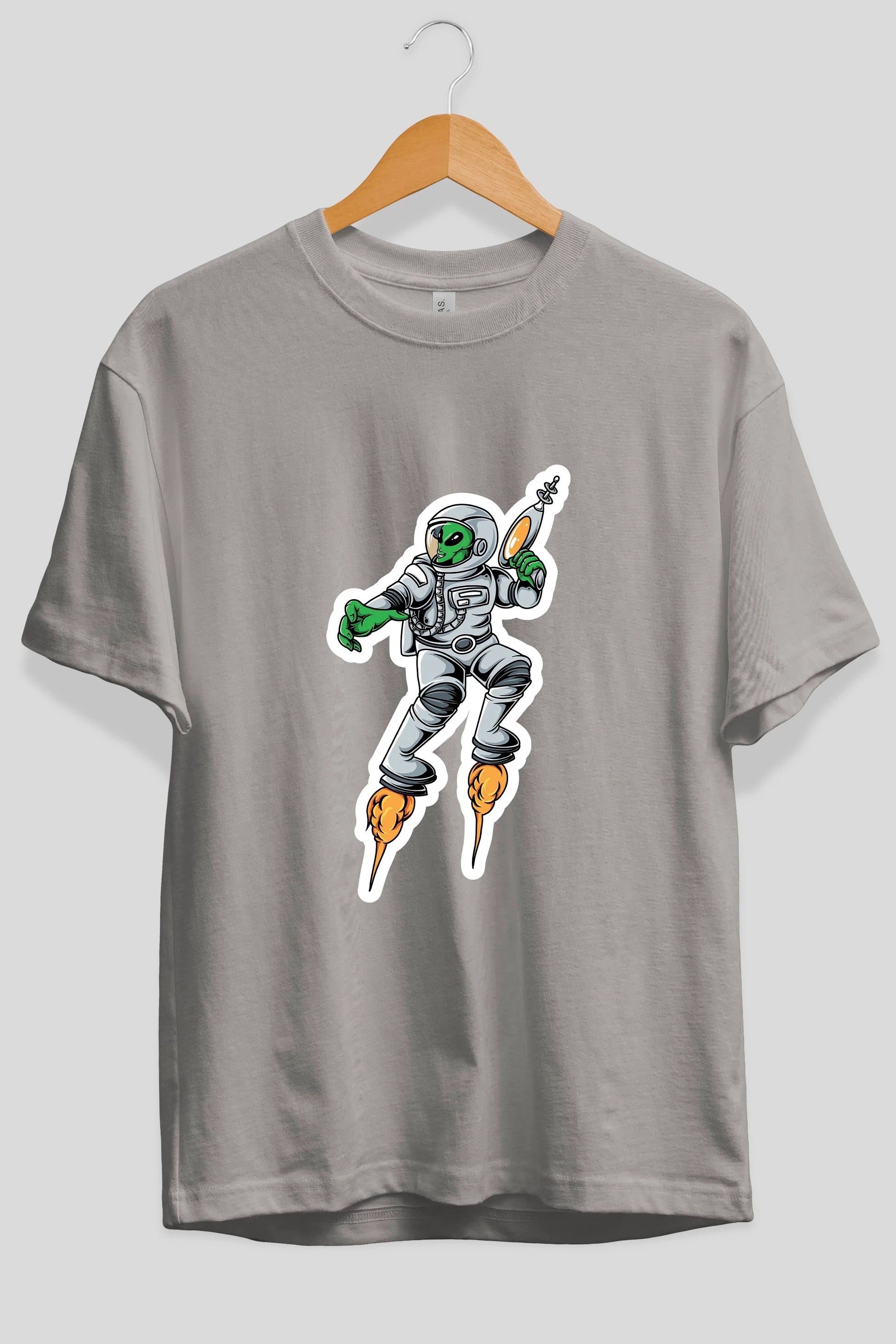 Alien Wars Sticker Ön Baskılı Oversize t-shirt Erkek Kadın Unisex