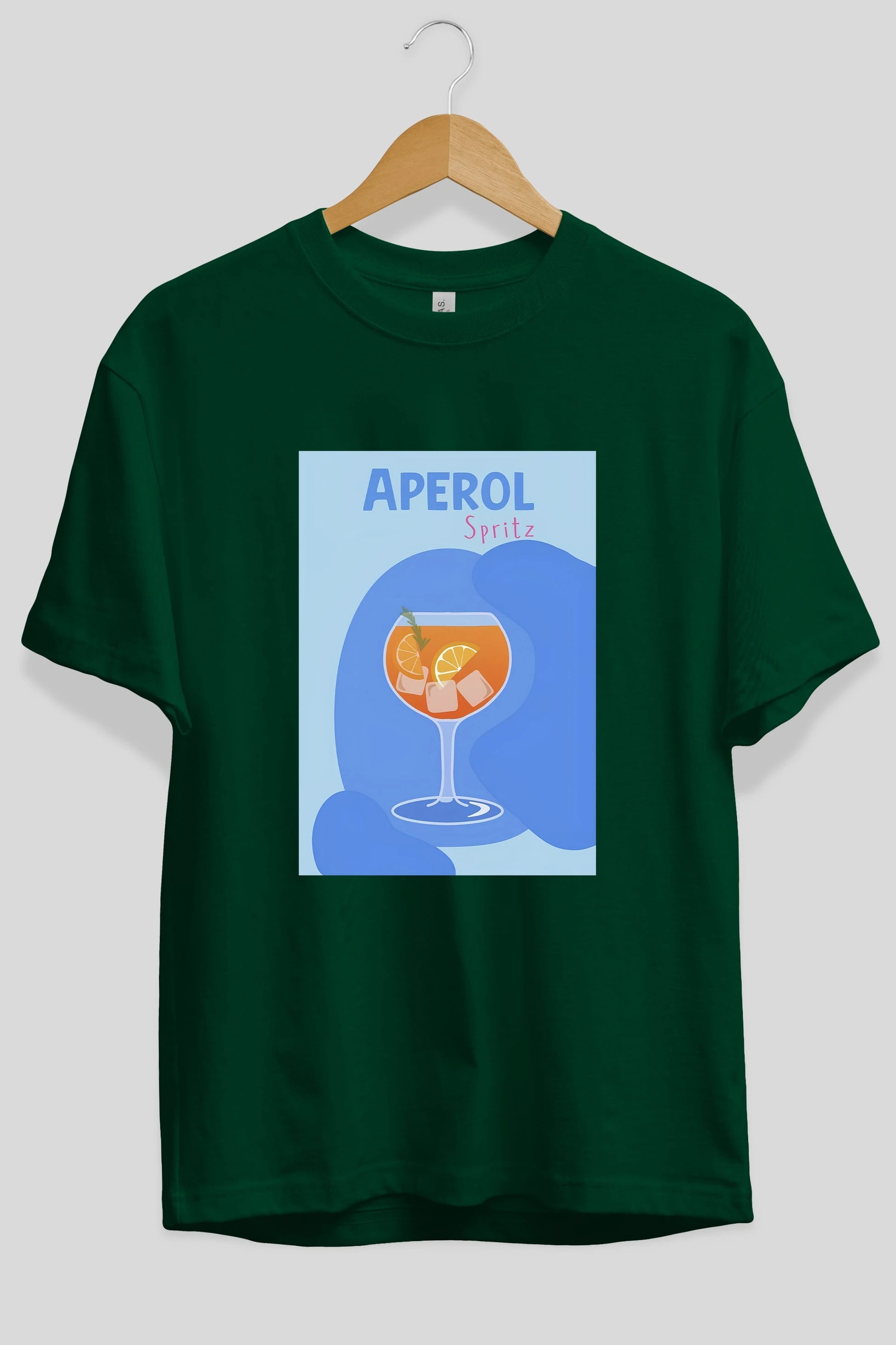 Aperol Spritz 10 Ön Baskılı Oversize t-shirt Erkek Kadın Unisex %100 Pamuk Bisiklet Yaka tişort
