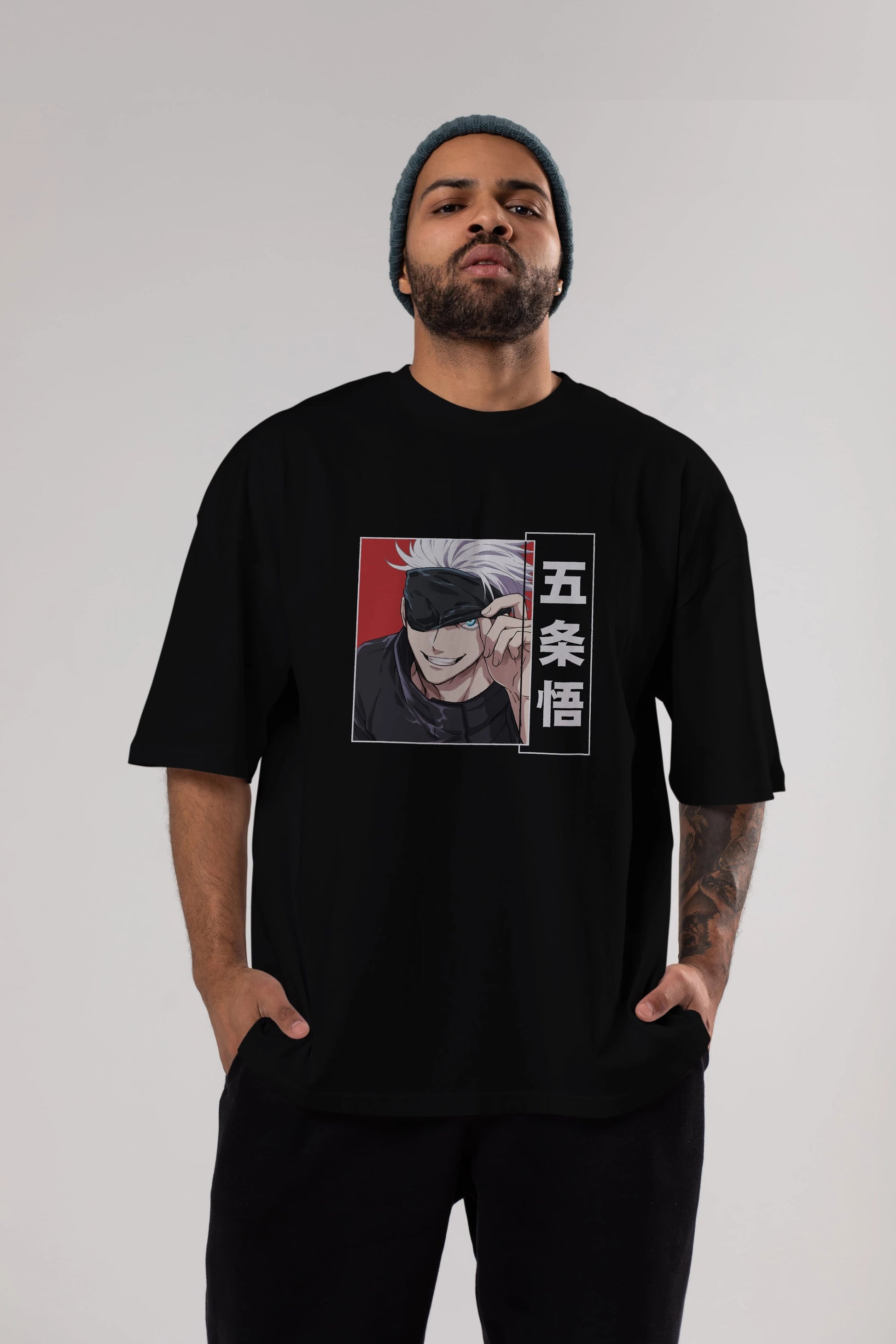 JUJUTSU KAISEN Anime Ön Baskılı Oversize t-shirt %100 pamuk Erkek Kadın Unisex
