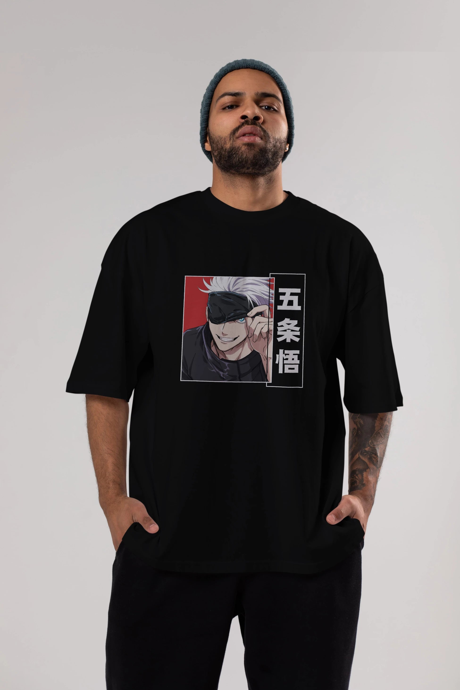 JUJUTSU KAISEN Anime Ön Baskılı Oversize t-shirt %100 pamuk Erkek Kadın Unisex
