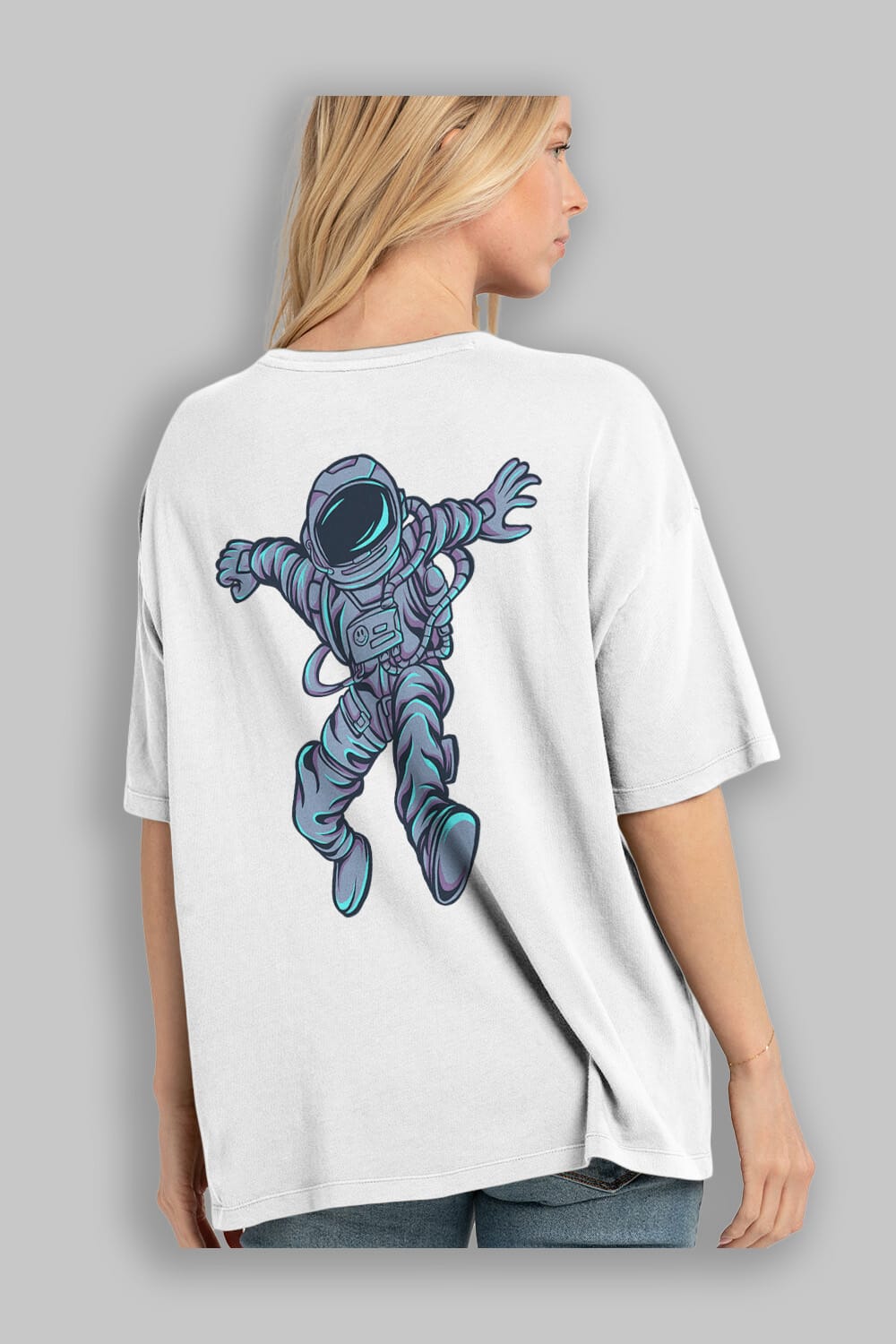 Astrostars tshirt Arka Baskılı Oversize t-shirt Erkek Kadın Unisex