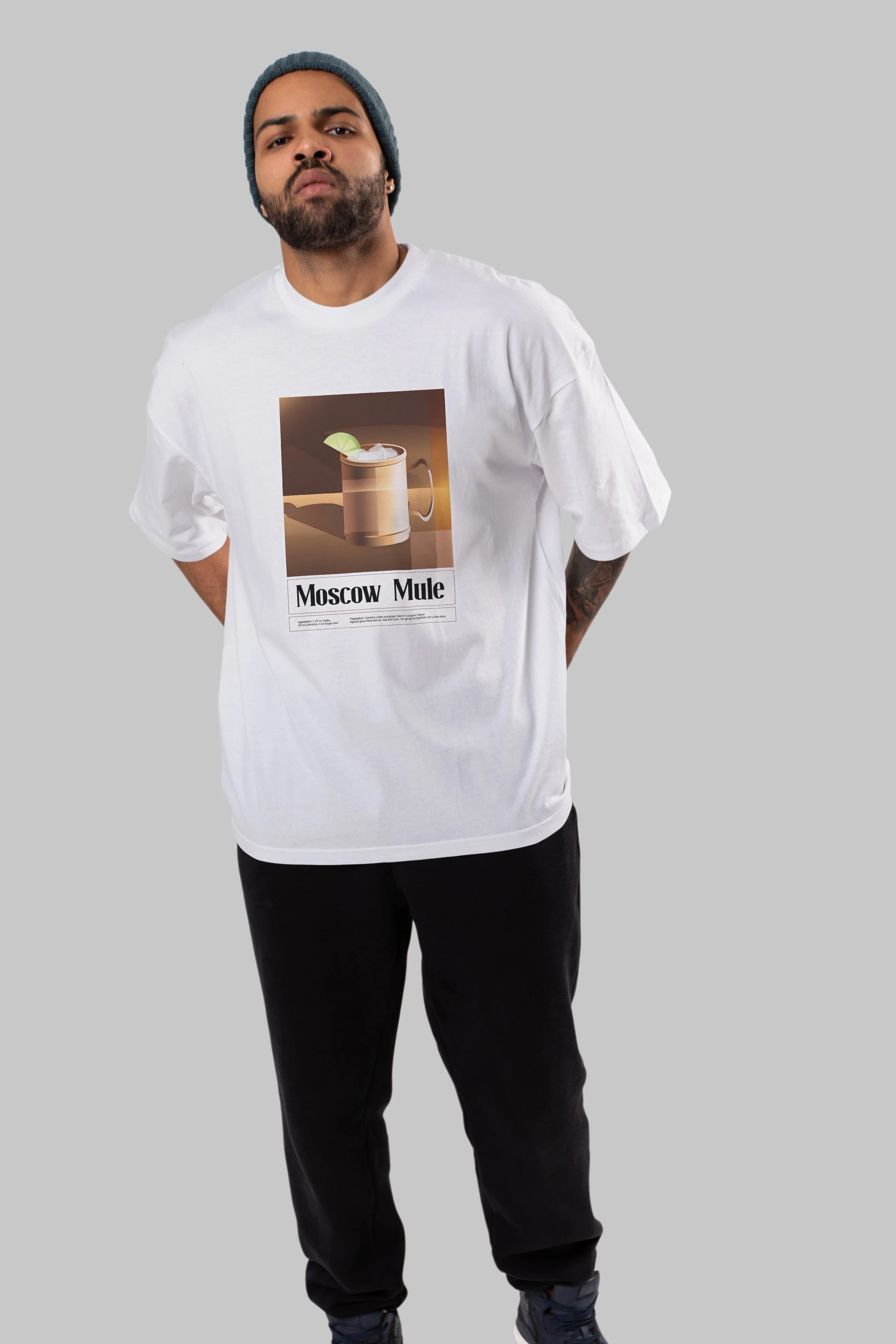 Moscow Mule 3 Ön Baskılı Oversize t-shirt Erkek Kadın Unisex %100 Pamuk Bisiklet Yaka tişort