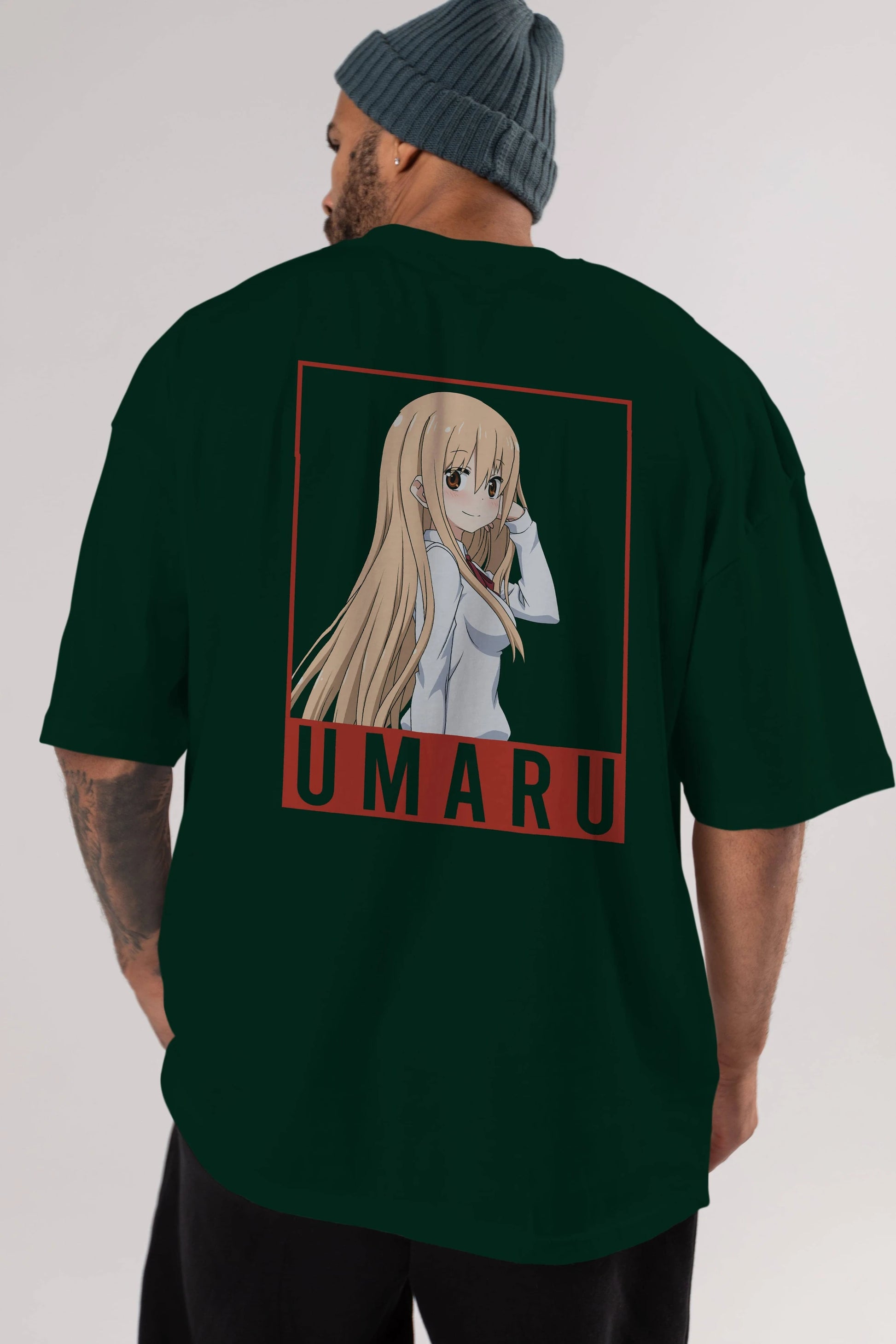 Umaru Doma 2 Anime Arka Baskılı Oversize t-shirt Erkek Kadın Unisex