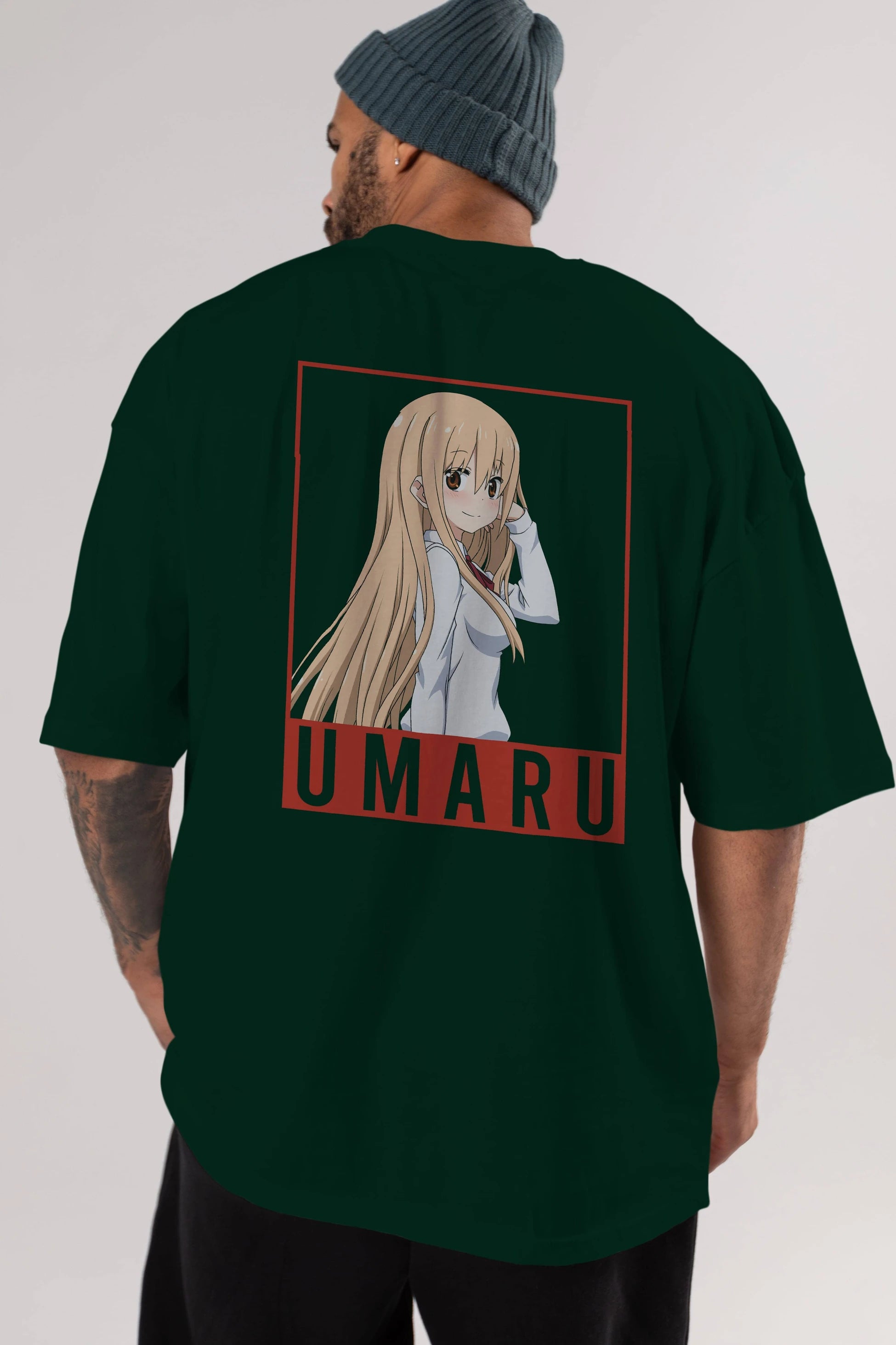 Umaru Doma 2 Anime Arka Baskılı Oversize t-shirt Erkek Kadın Unisex