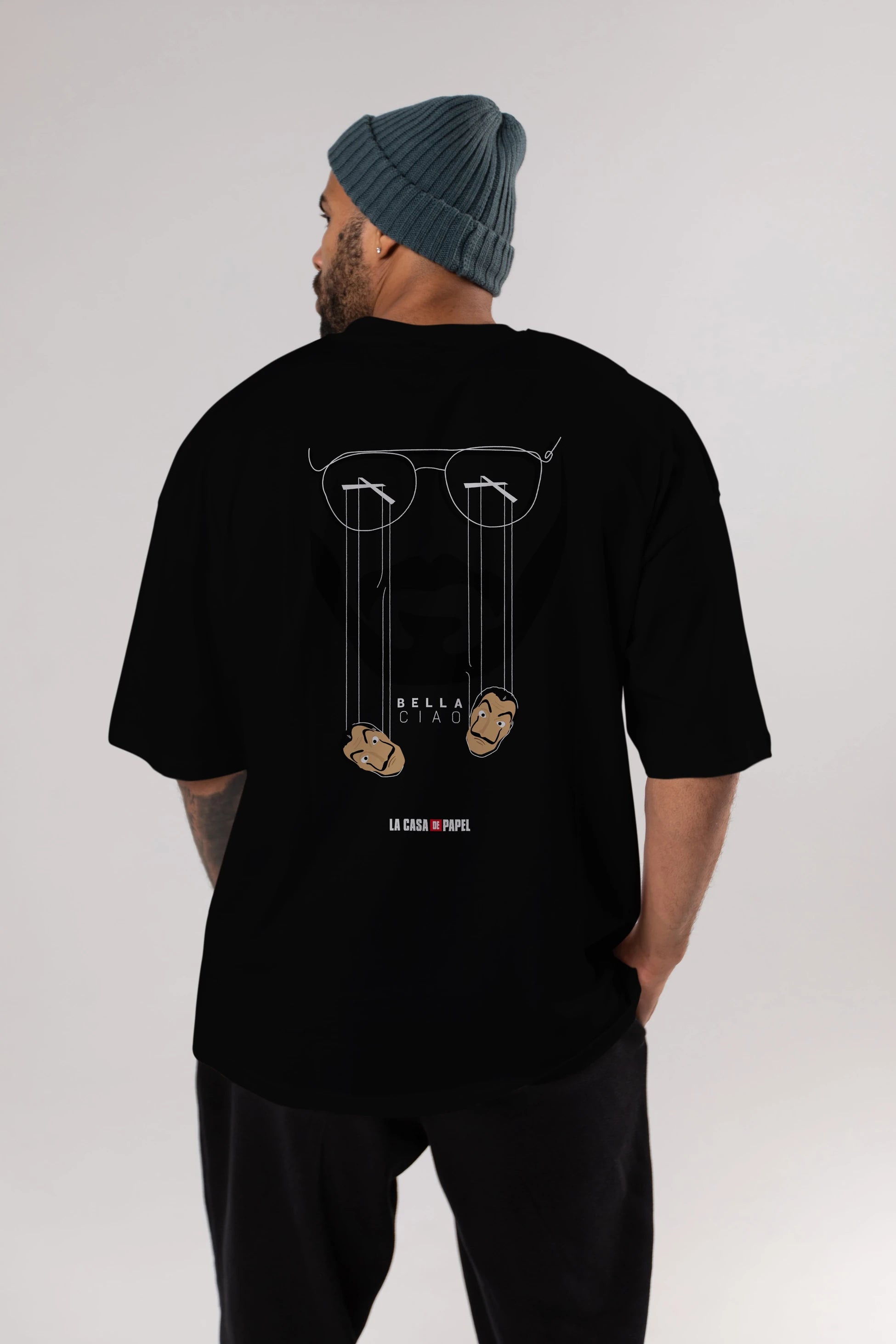 La Casa De Papel (11) Arka Baskılı Oversize t-shirt Erkek Kadın Unisex %100 Pamuk Bisiklet Yaka tişort