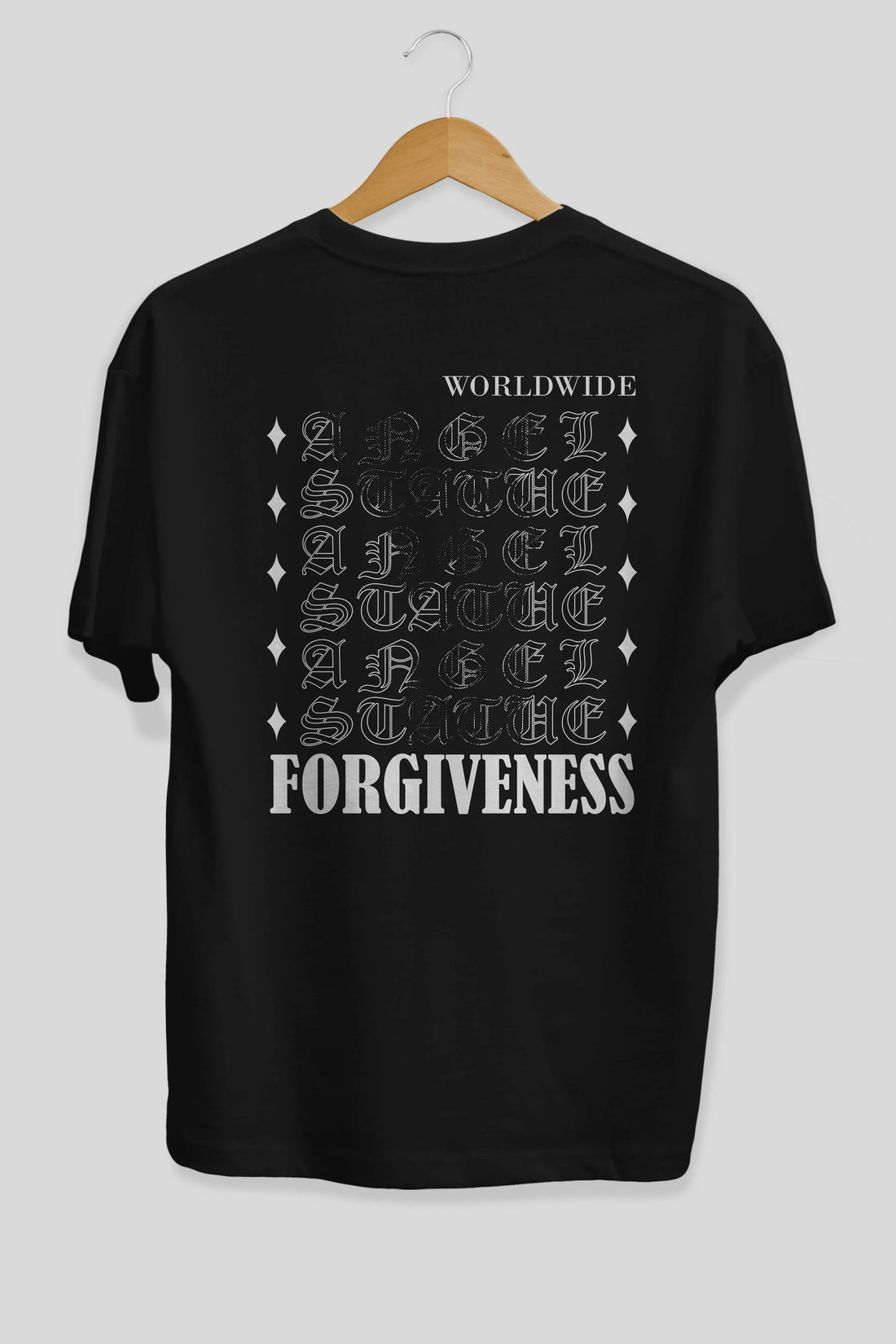 Angel Forgiveness Arka Baskılı Oversize t-shirt Erkek Kadın Unisex