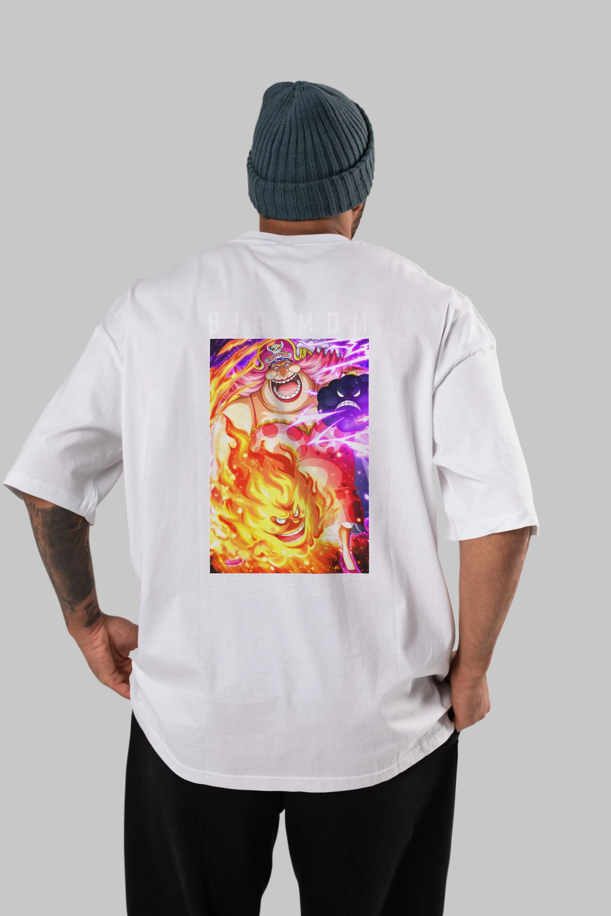 Charlotte Linlin Anime Arka Baskılı Oversize t-shirt Erkek Kadın Unisex %100 pamuk tişort