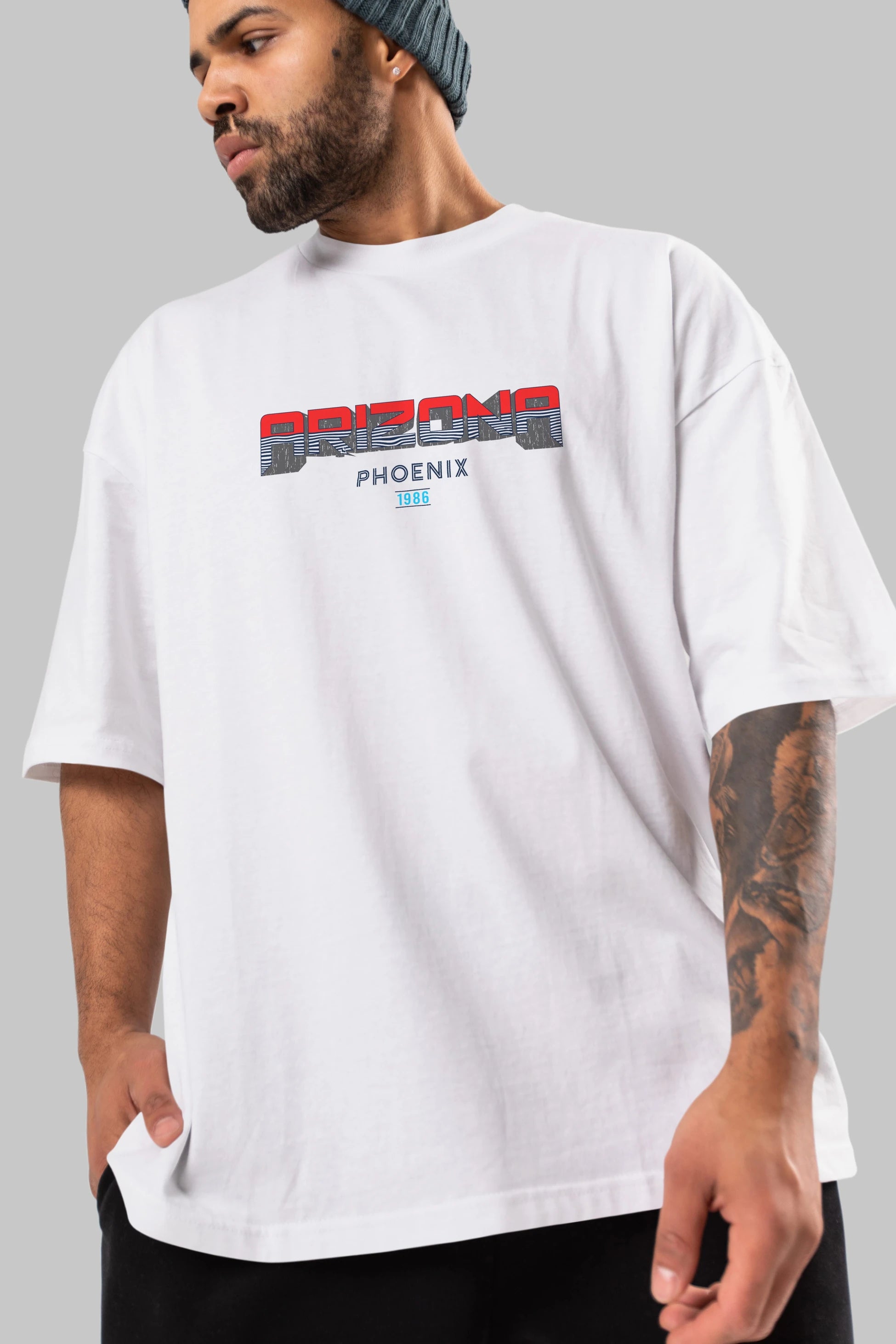 Arizona Ön Baskılı Oversize t-shirt Erkek Kadın Unisex