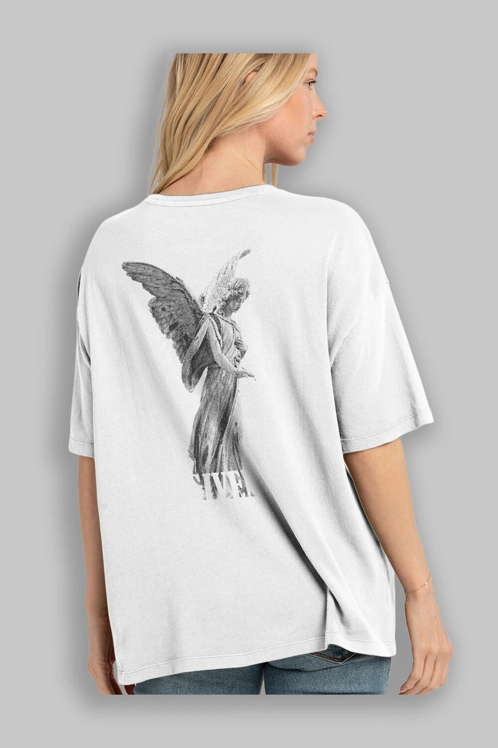 Angel Forgiveness Arka Baskılı Oversize t-shirt Erkek Kadın Unisex