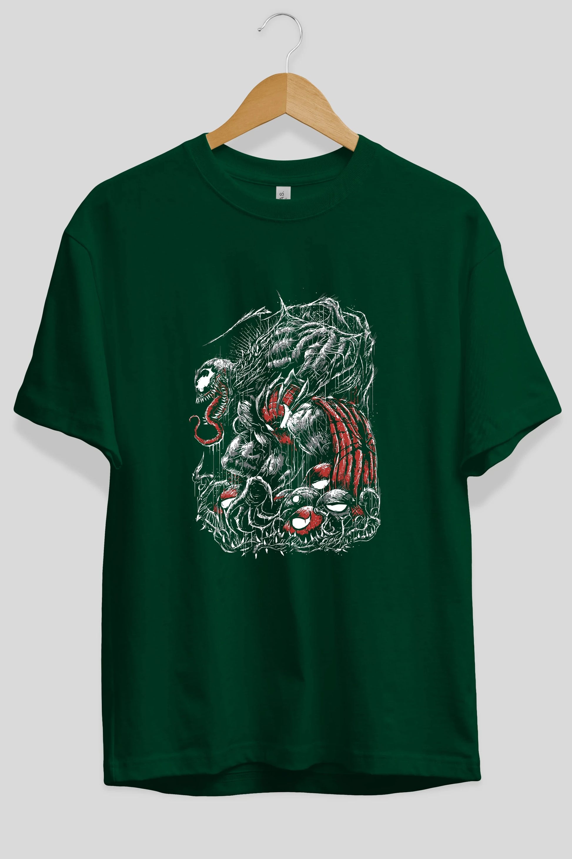 Venom (14) Ön Baskılı Oversize t-shirt Erkek Kadın Unisex %100 Pamuk Bisiklet Yaka tişort