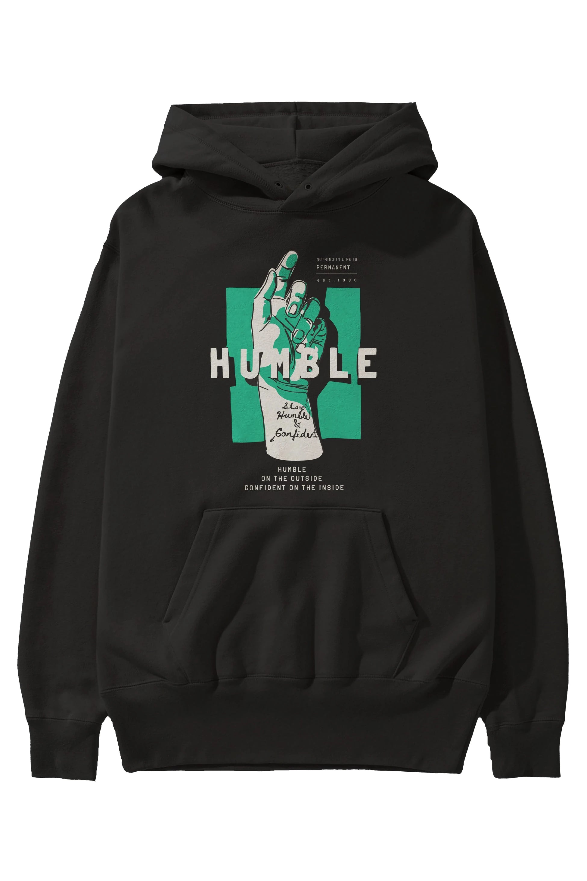 Humble Ön Baskılı Hoodie Oversize Kapüşonlu Sweatshirt Erkek Kadın Unisex