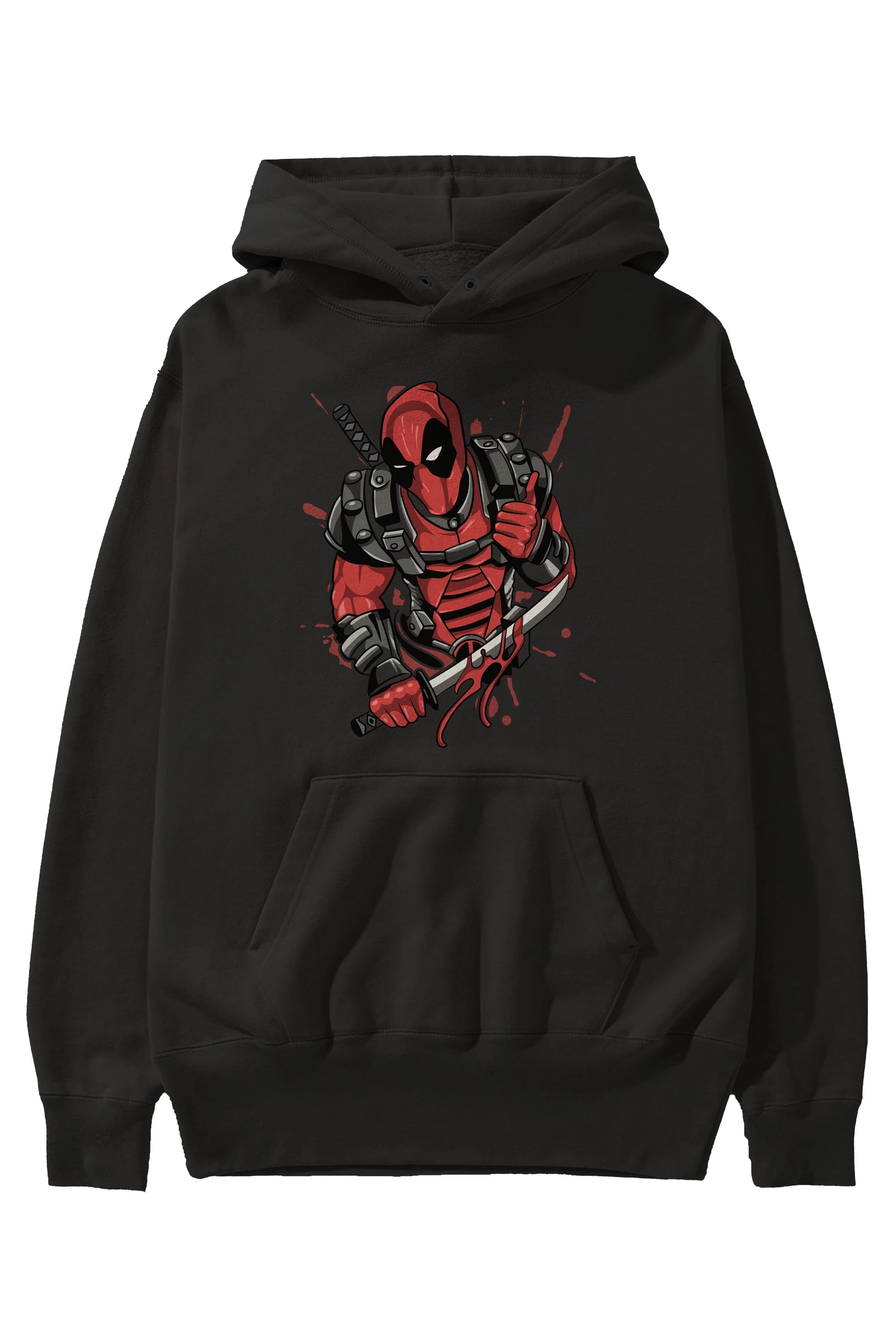 Deadpool (12) Ön Baskılı Hoodie Oversize Kapüşonlu Sweatshirt Erkek Kadın Unisex