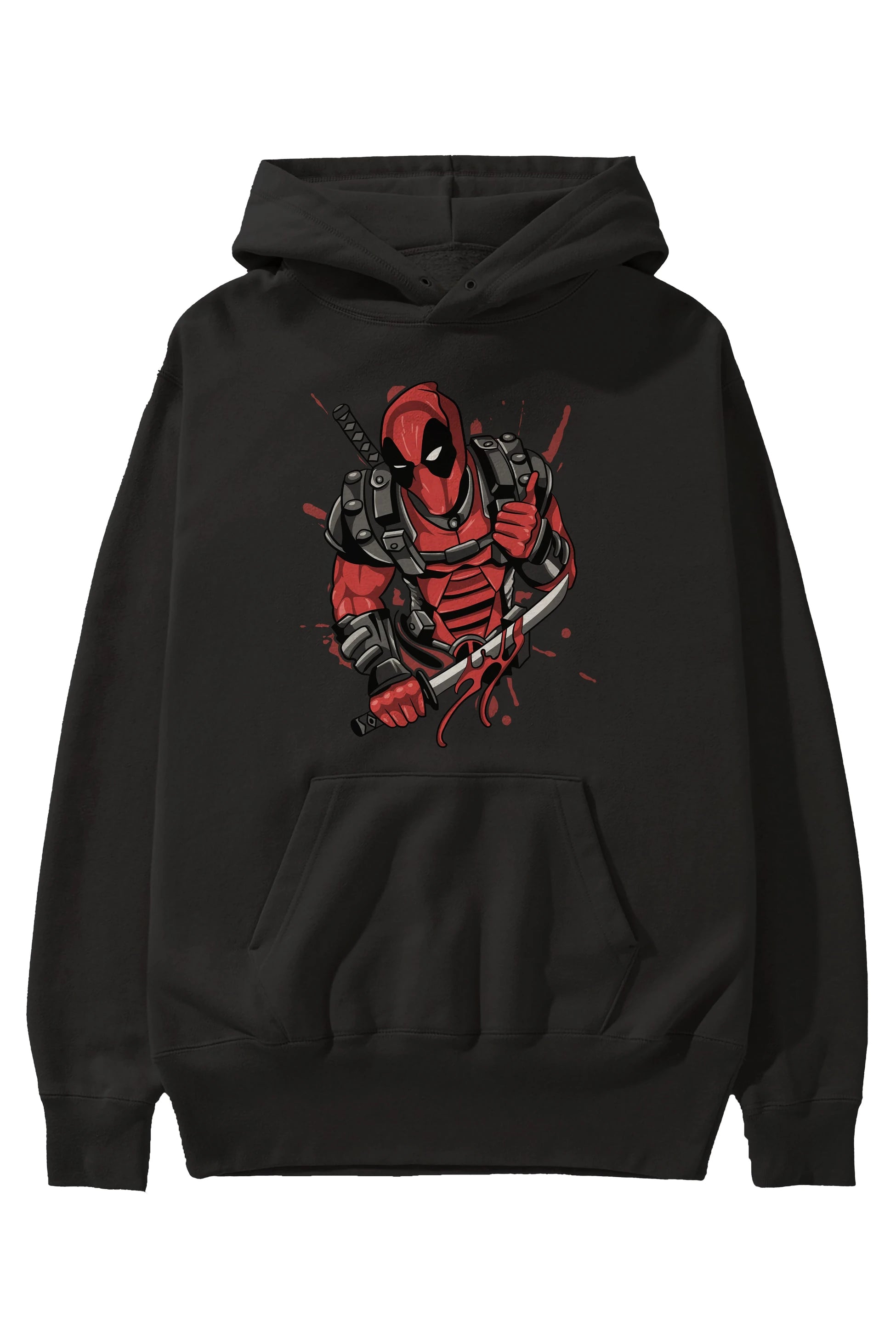 Deadpool (12) Ön Baskılı Hoodie Oversize Kapüşonlu Sweatshirt Erkek Kadın Unisex